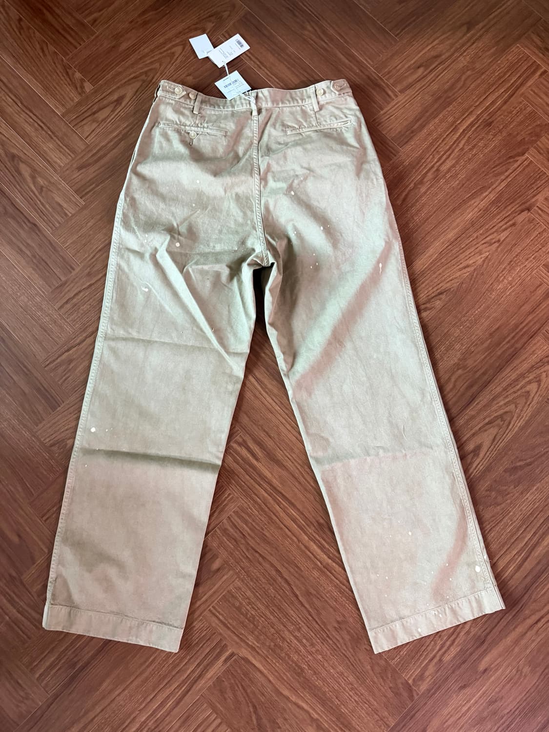 AURALEE 베이지 페인팅 면바지  5사이즈 새상품  상품이미지2