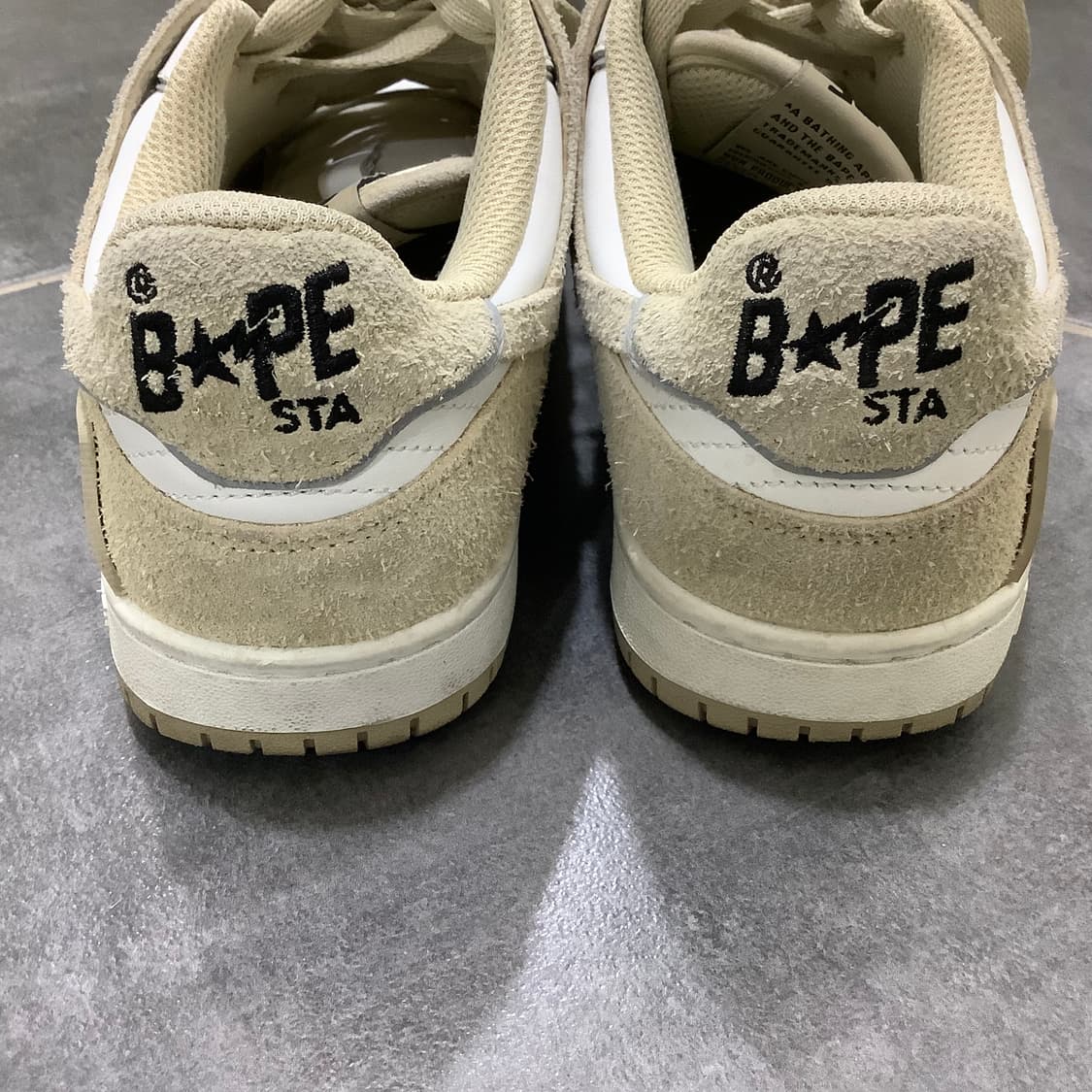 베이프 스케이트 스타 베이지 스니커즈 상품이미지5