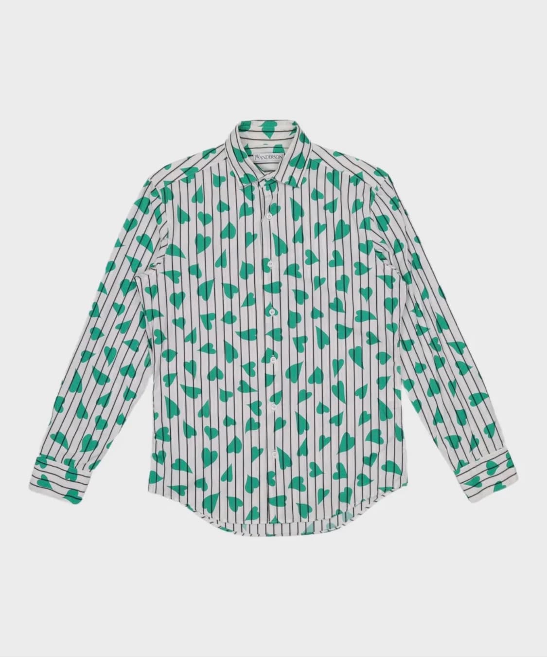 [46] JW앤더슨 스트라이프 하트 패턴 셔츠 - 플레이보이카티 착용 상품이미지2