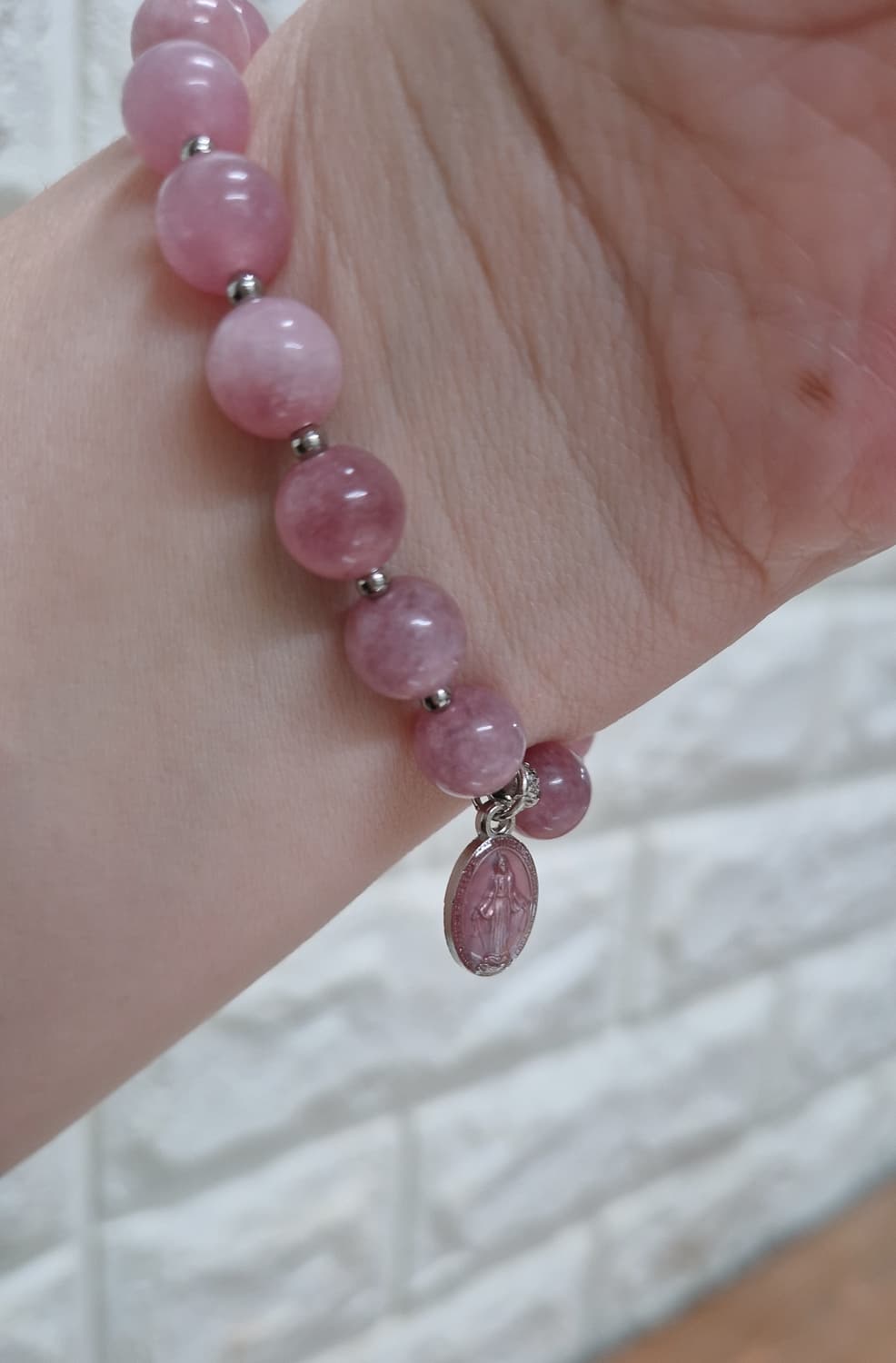 천연 로즈쿼츠 & 기적의 패 묵주팔찌 상품이미지7