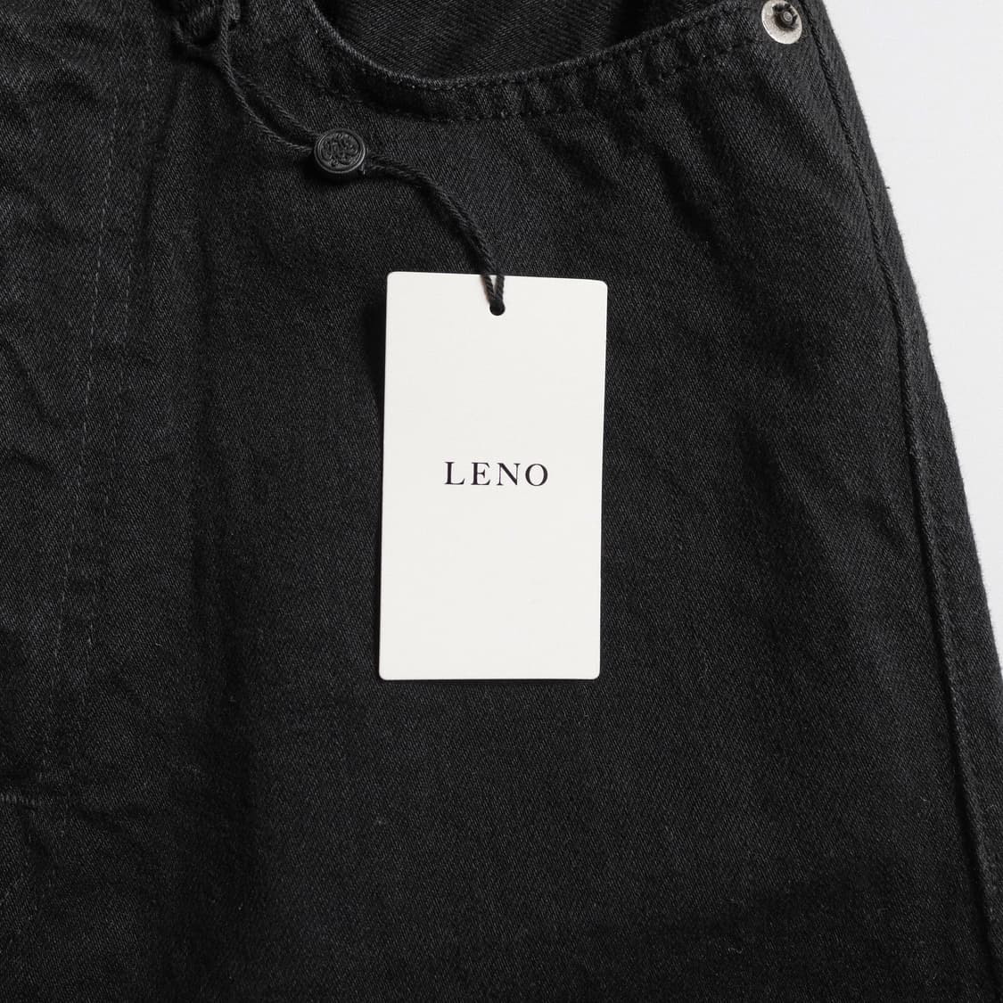 레노(Leno) loose 스트레이트 데님 블랙  상품이미지5