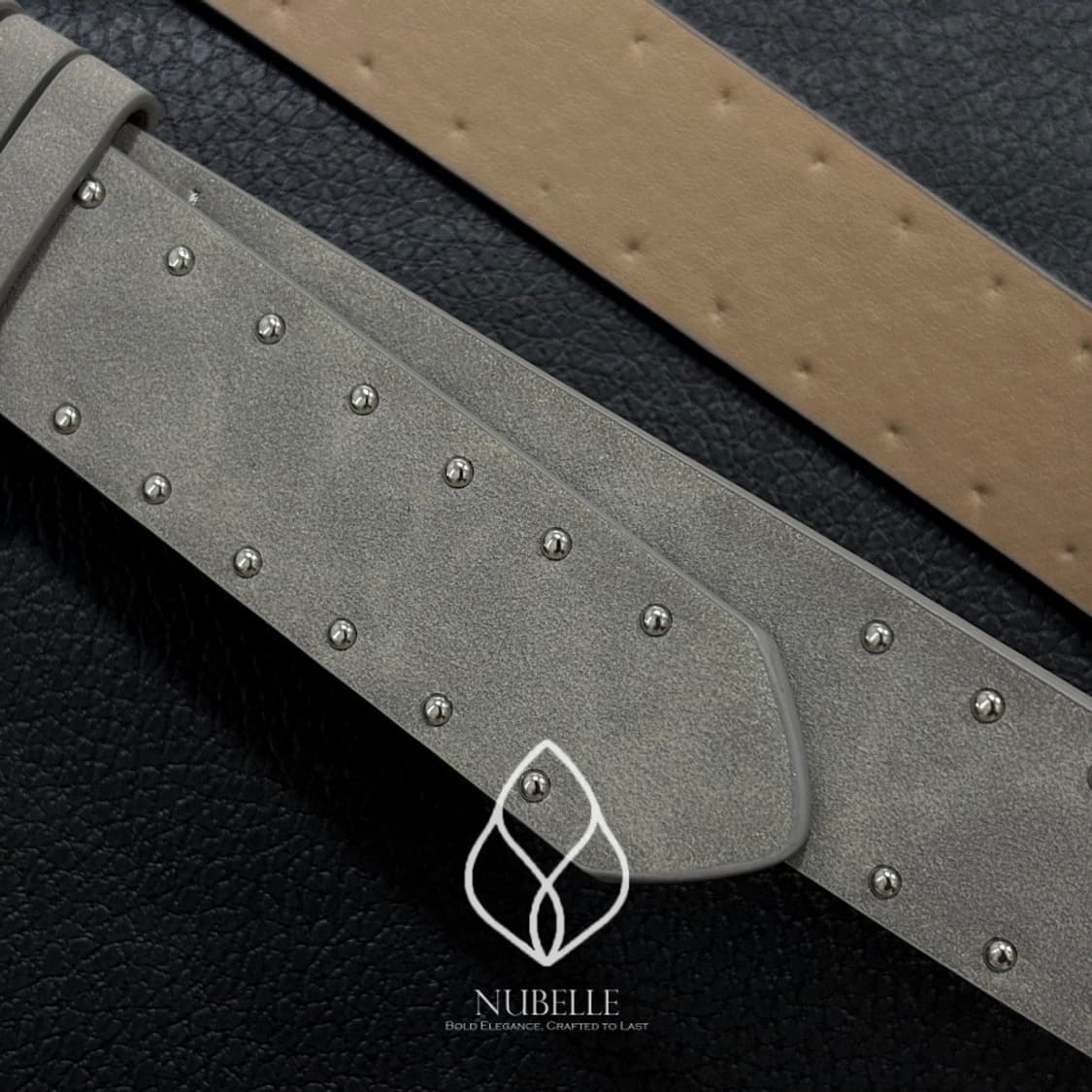 🌗 Suede stud belt / 스웨이드 가죽 스터드 벨트 상품이미지3