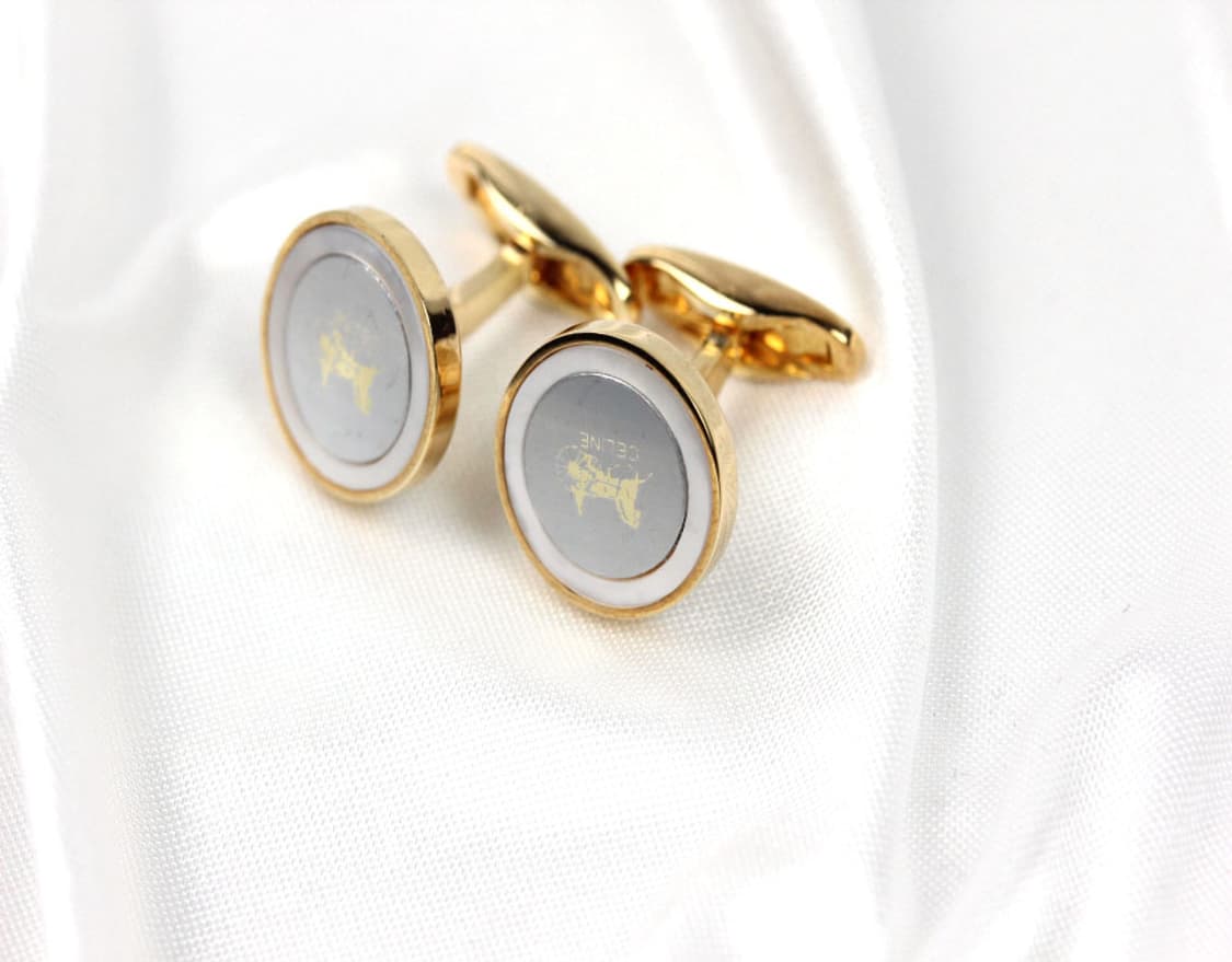 셀린느 A-등급 천연자개 한정판 남자 명품 커프스 빈티지 상품이미지2