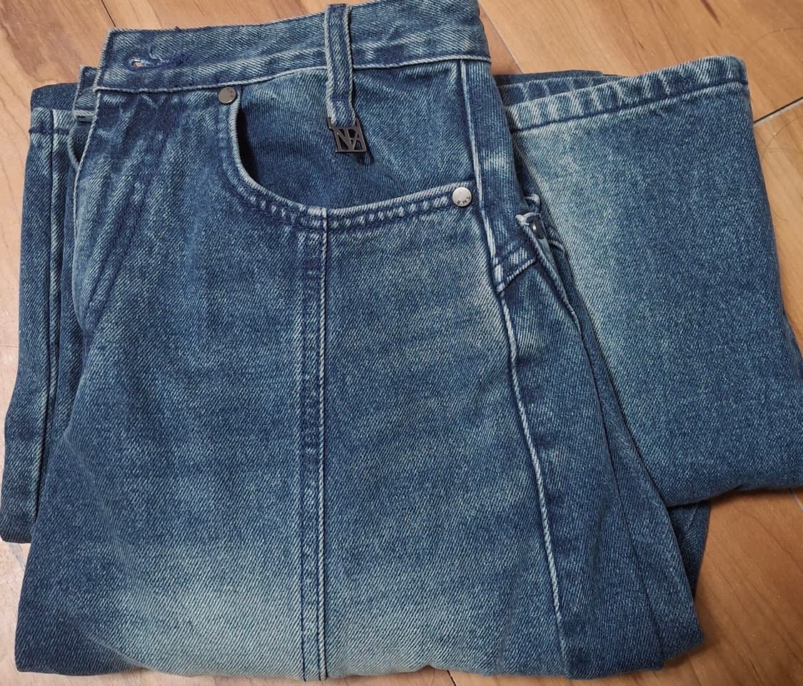 Incision Denim Set-up Pants 상품이미지2