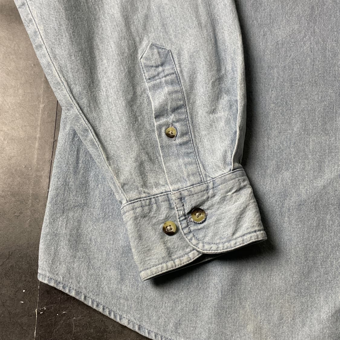 CACTUS 빈티지 다운버튼 코튼 데님 셔츠 A00688 상품이미지7