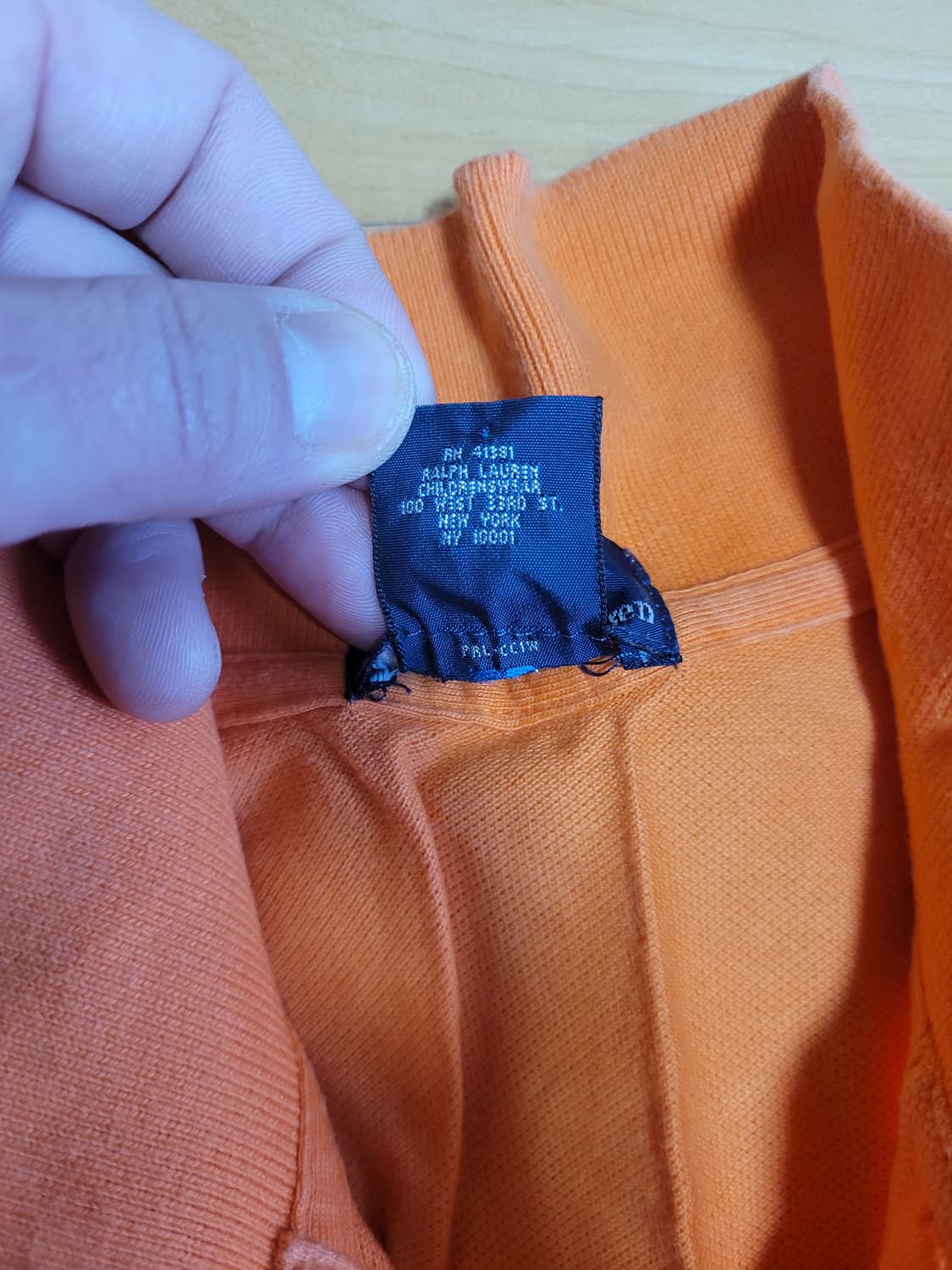 정품 폴로 랄프로렌 오렌지 반팔 폴로티 상품이미지3