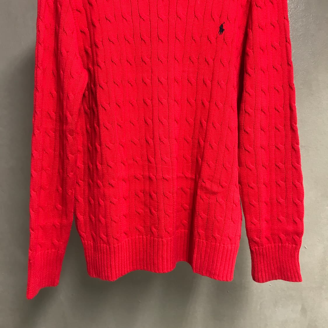 폴로 랄프로렌 케이블 니트 레드 XL18-20 상품이미지3
