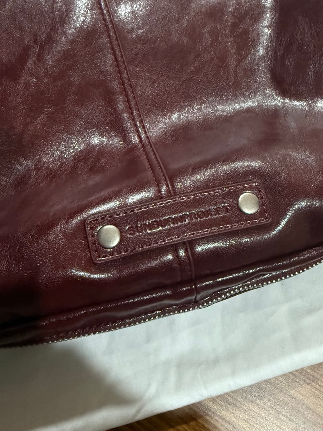 썬번프로젝트 더블 포켓 숄더백 버건디 상품이미지7