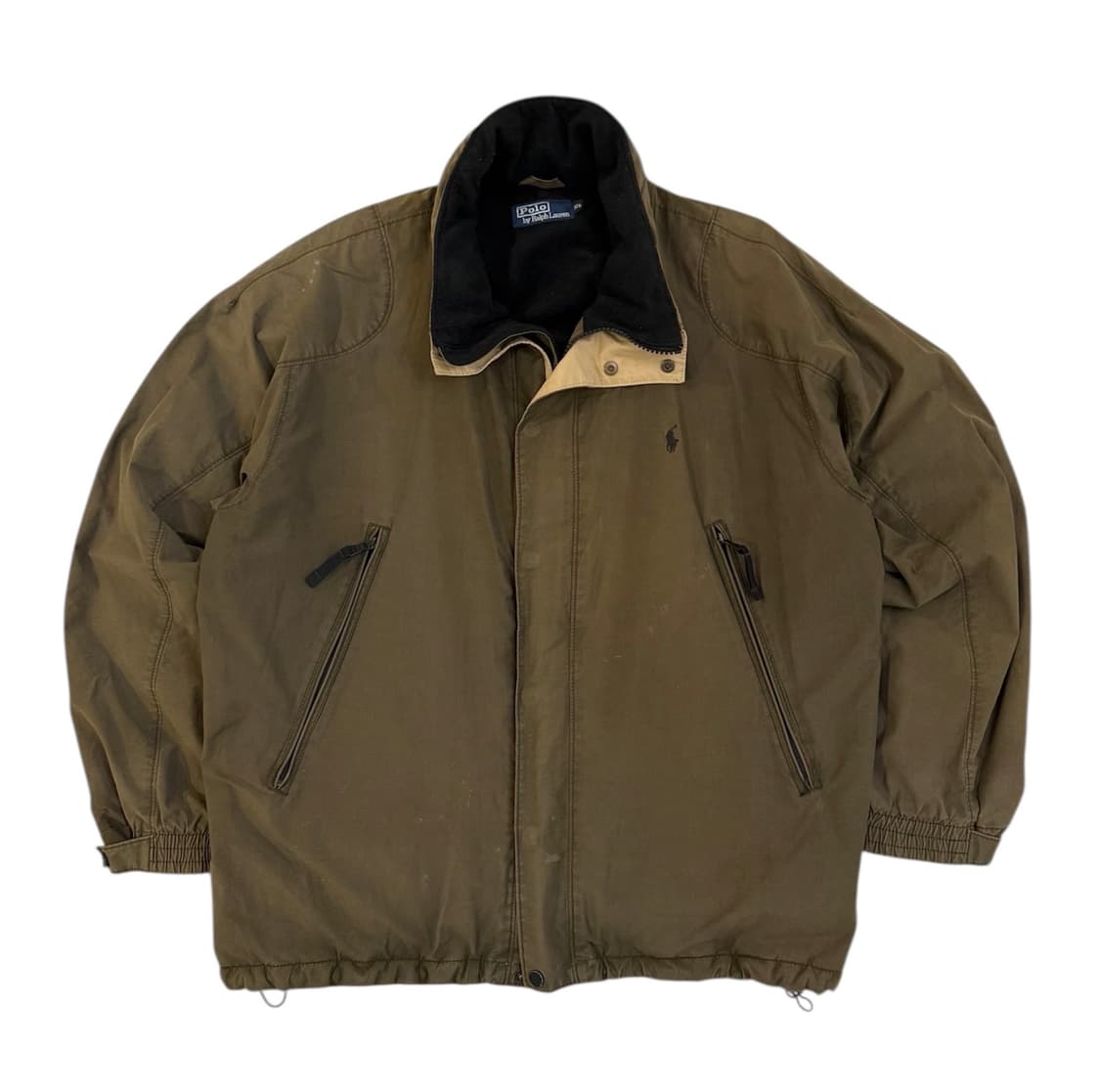 90s 폴로 랄프로렌 플리스 후드 파카 올리브 카키 상품이미지1