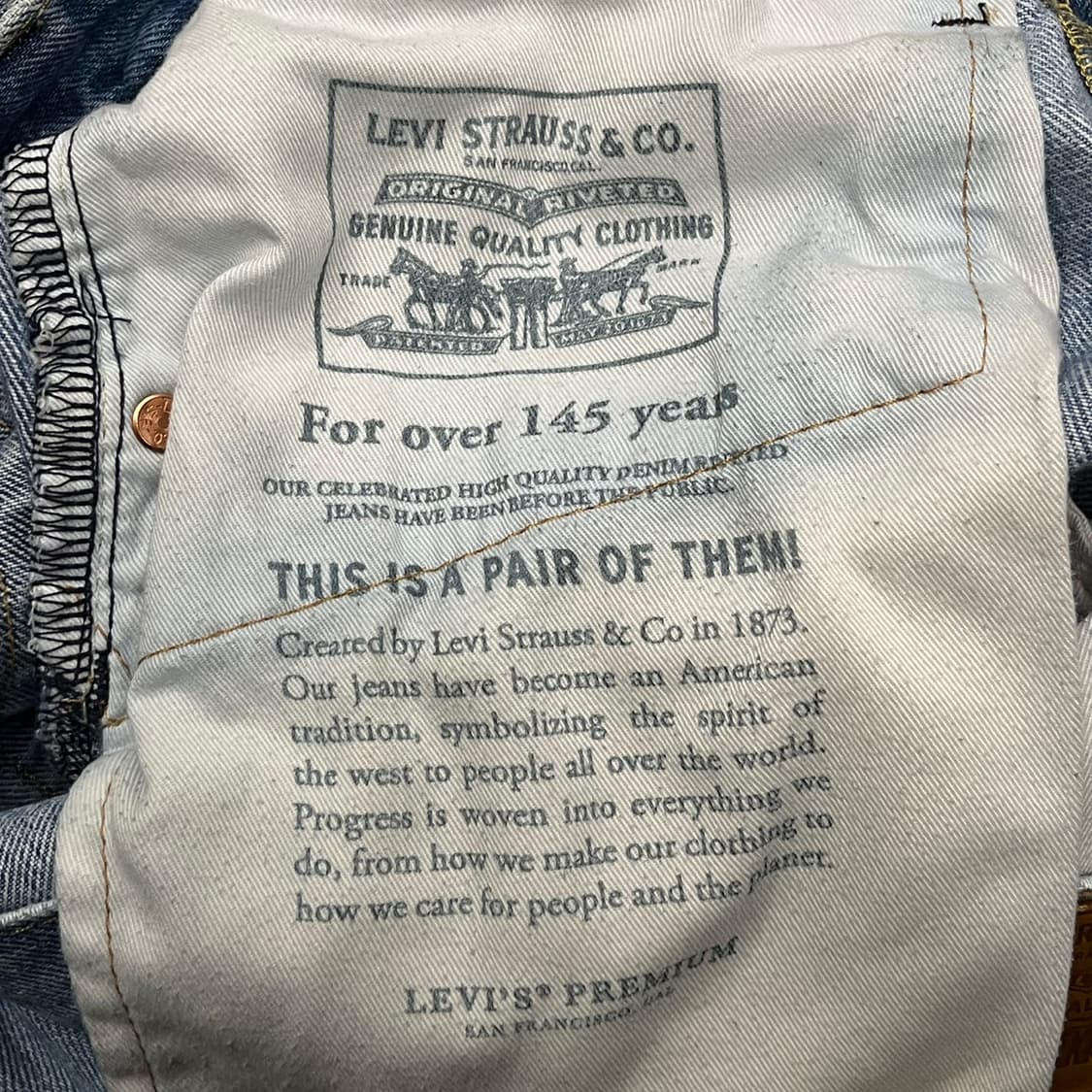 [정품] 리바이스 연청 데님 팬츠 b8 상품이미지4