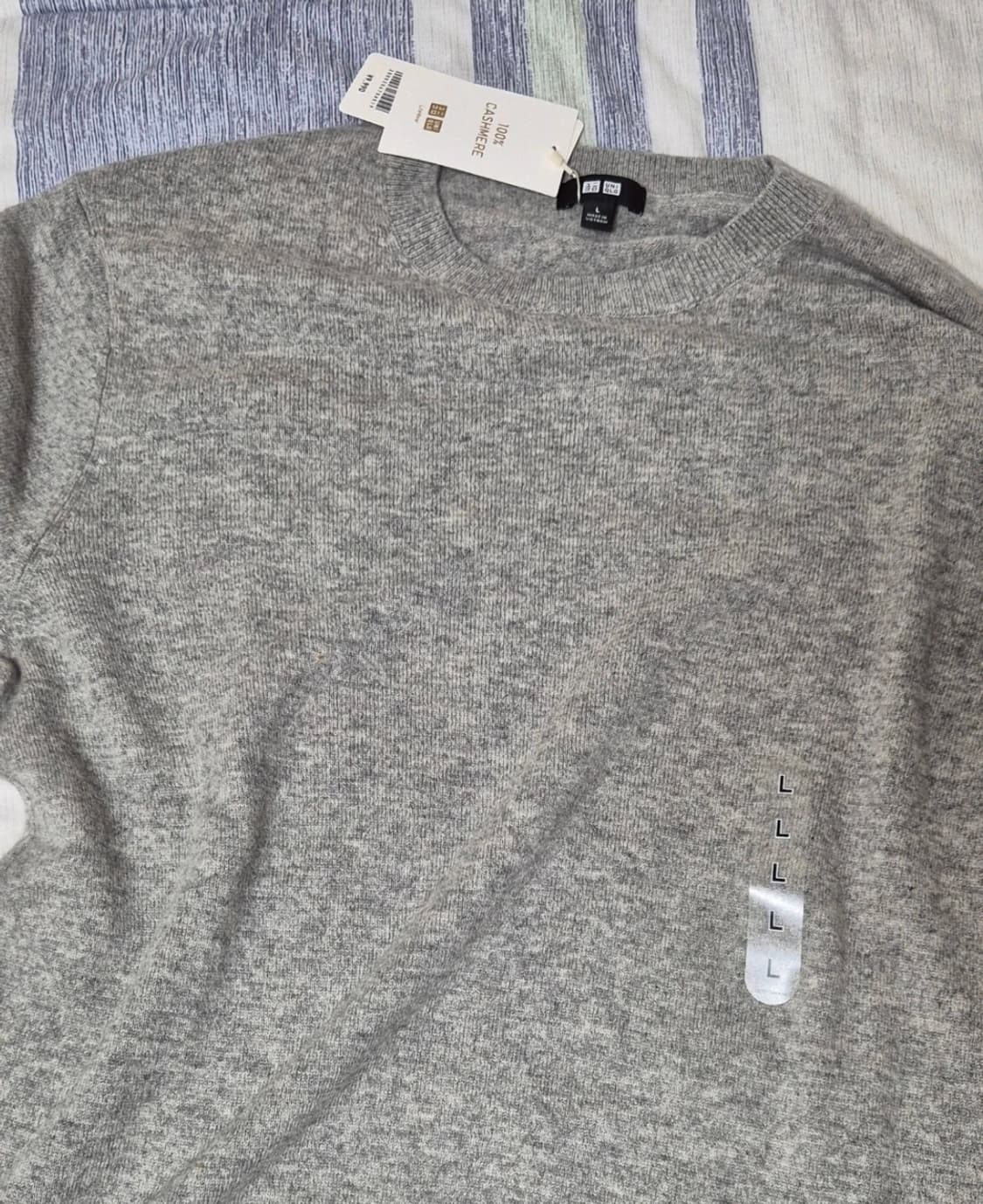 유니클로 캐시미어니트 03그레이 L 새상품 상품이미지1