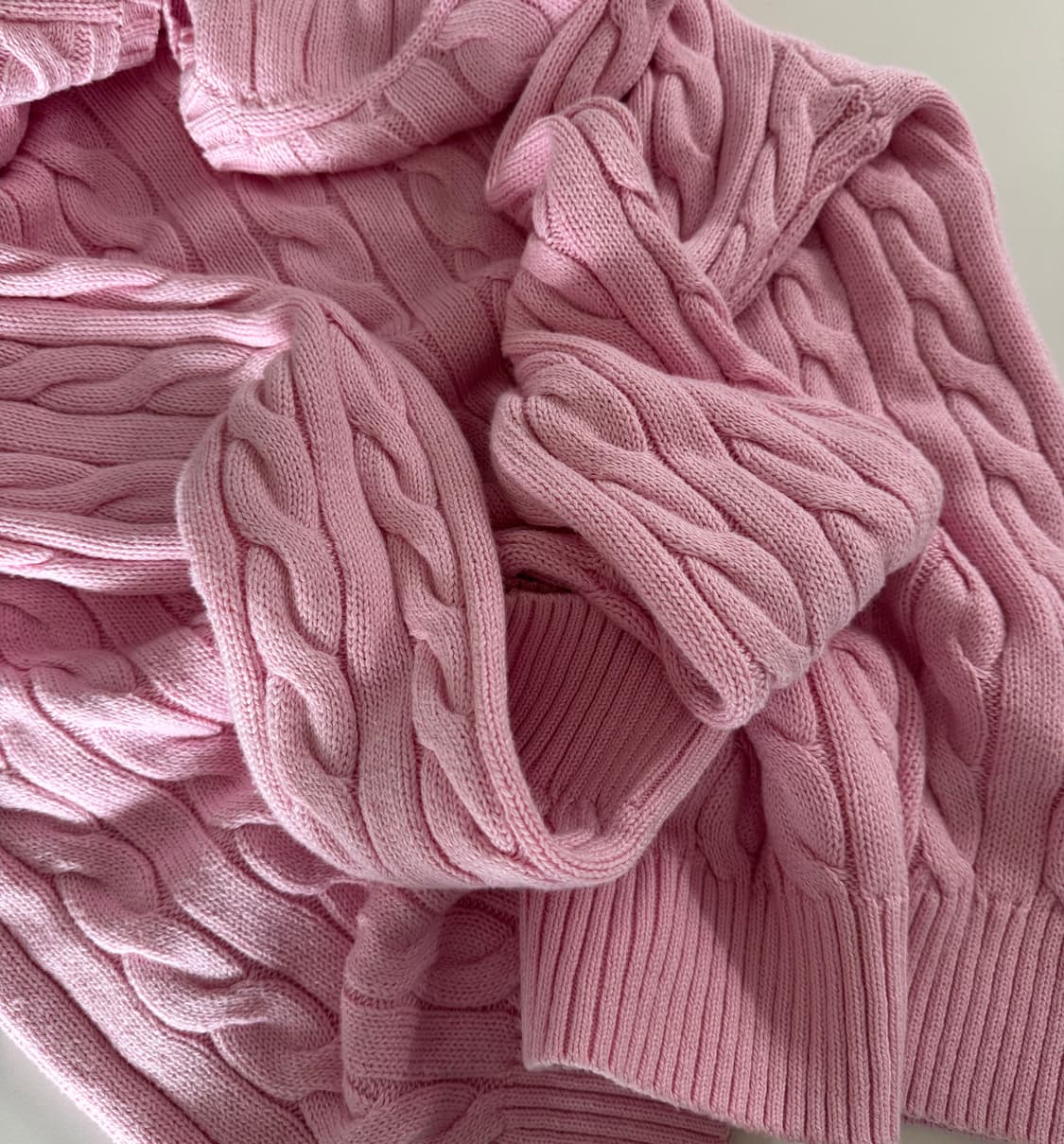 (정품) 폴로 랄프로렌 핑크 케이블 니트 L(남녀공용) 상품이미지2