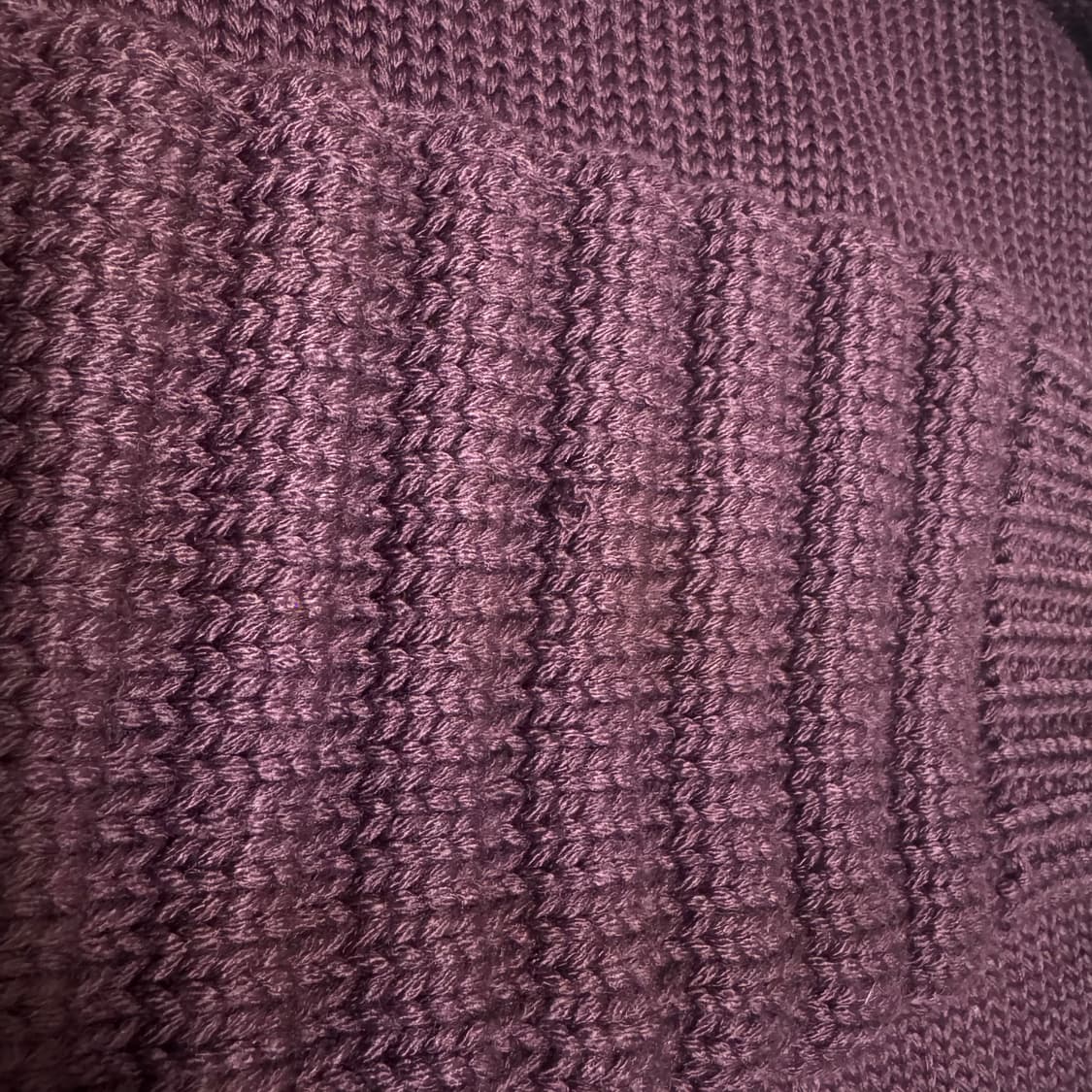 닐바렛 텍스처 헤비 니트 버건디 L 상품이미지6