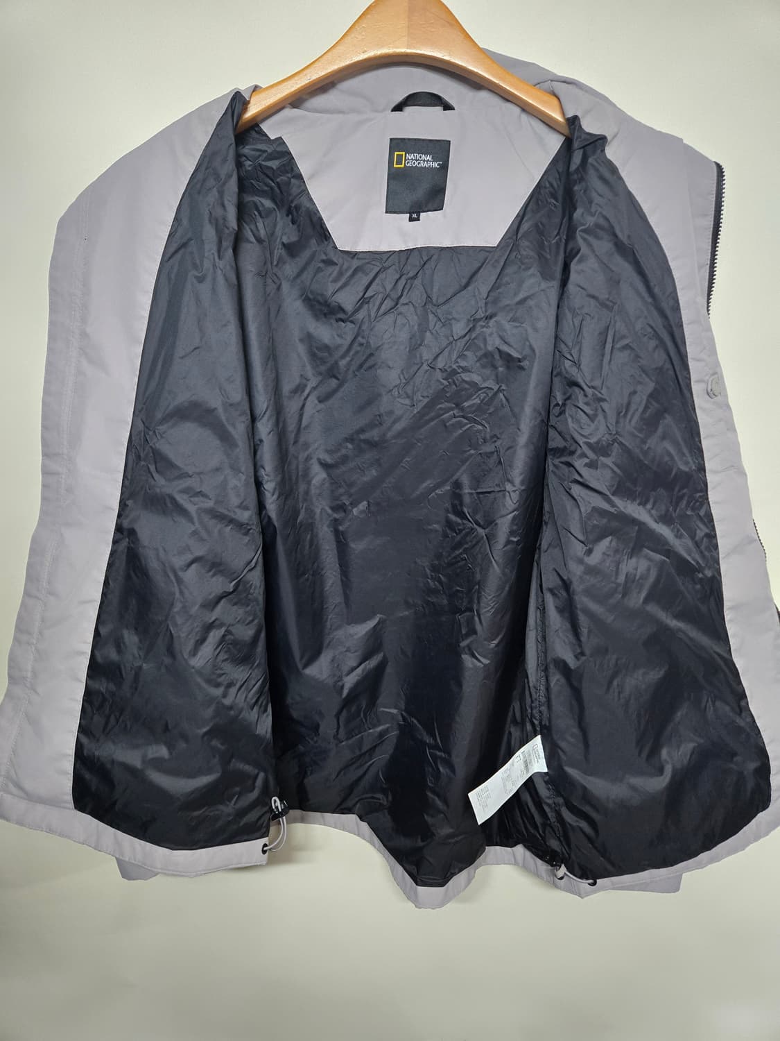 내셔널지오그래픽 후드 바람막이 자켓 XL 회색 팔와펜X 상품이미지3