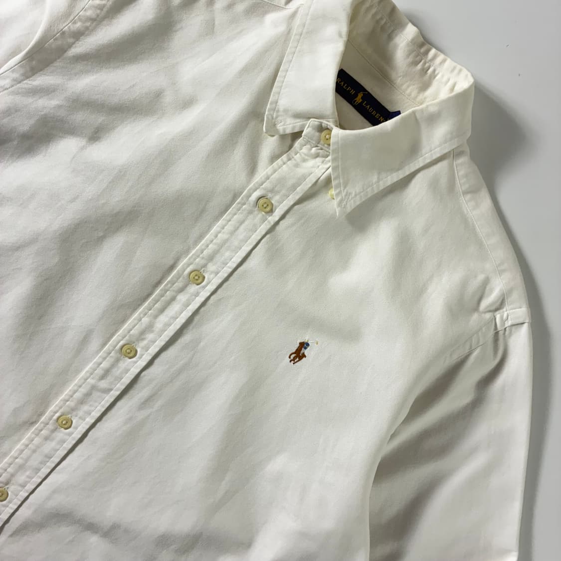Polo  폴로 랄프로렌 자수 코튼 화이트 옥스퍼드 셔츠  상품이미지3