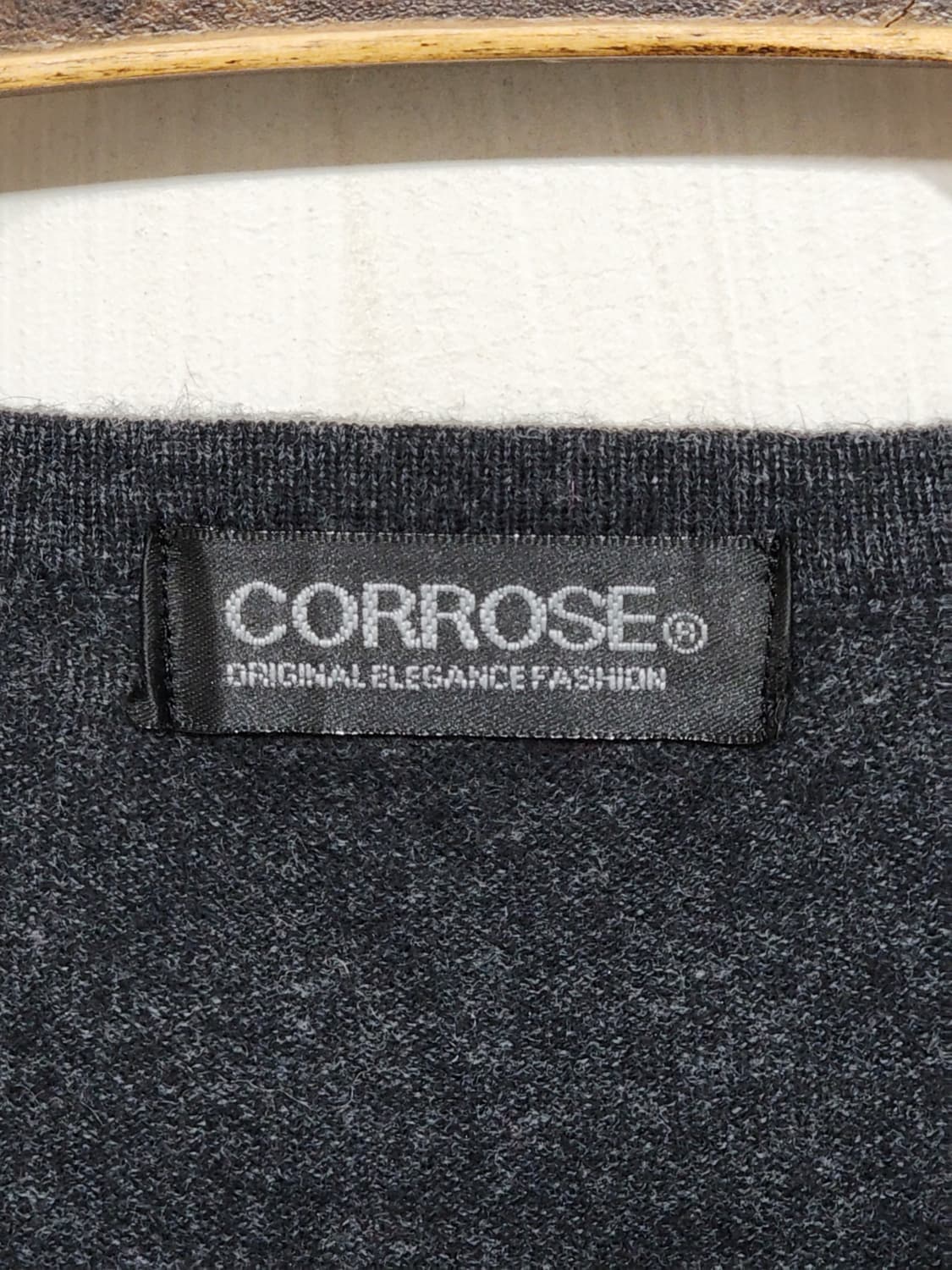 (M) 캐시미어 니트 차콜 무지 스웨터 브이넥 캐주얼  상품이미지3