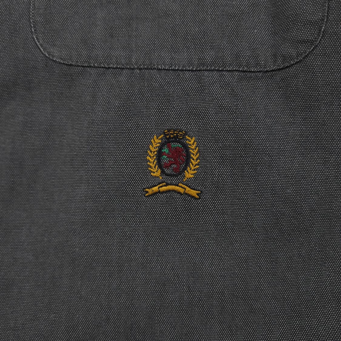 2XL(110) 타미 힐피거 월계관 코튼셔츠 차콜 상품이미지3