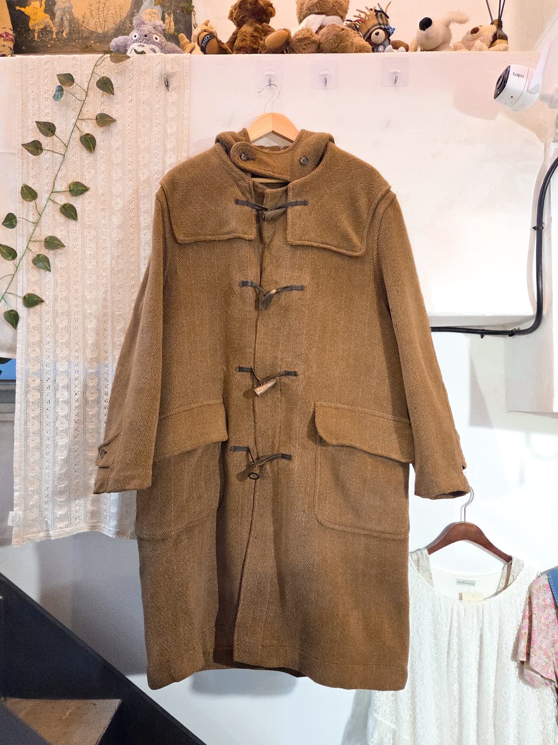 카멜 울 떡볶이 코트 상품이미지1