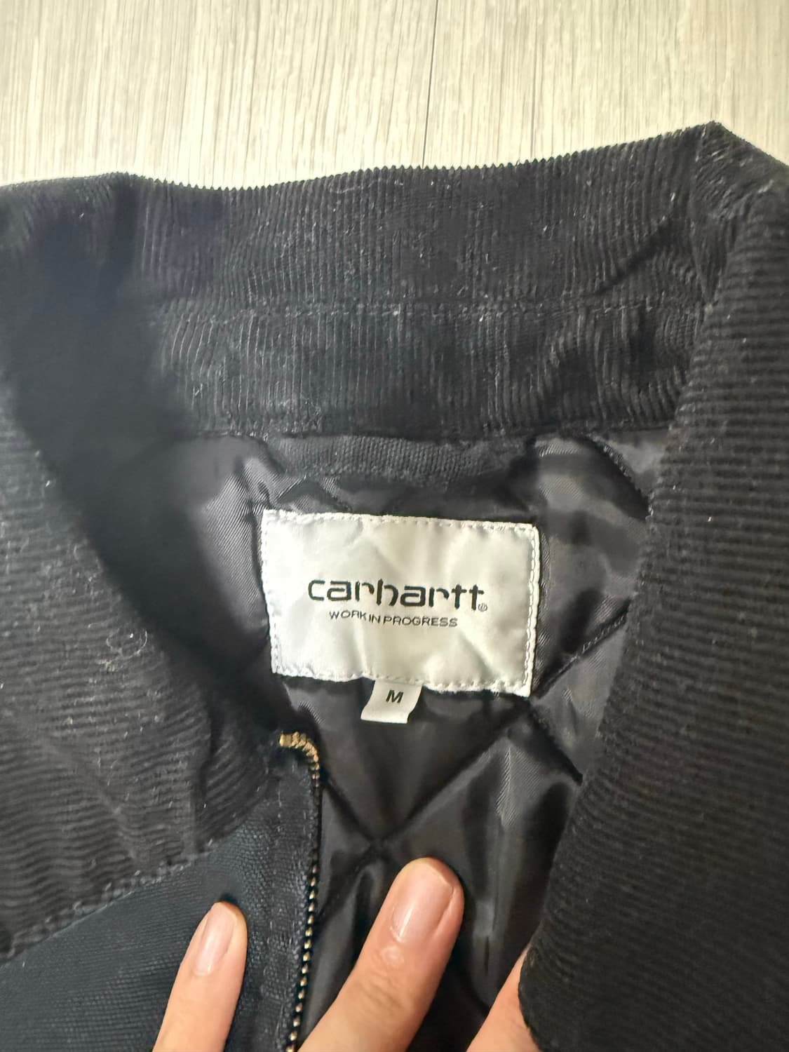 (M)칼하트 wip og 디트로이트 자켓 블랙 스톤 캔버스 상품이미지3