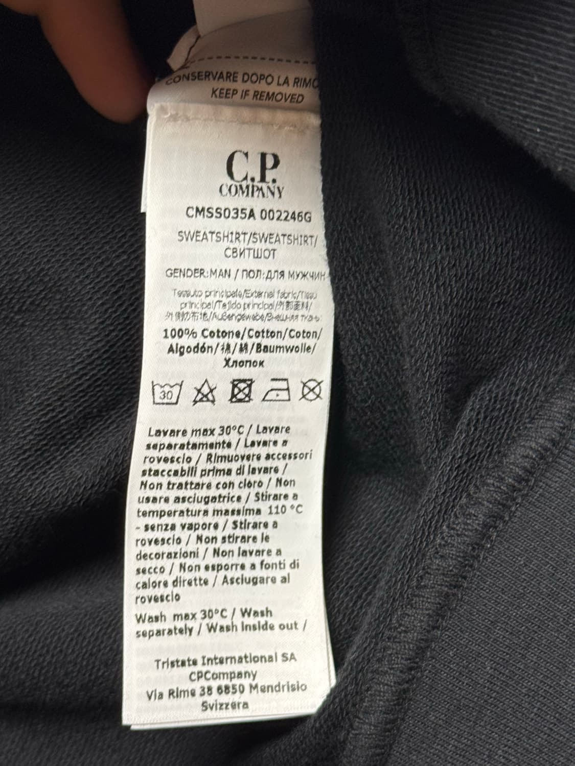 CP 컴퍼니 블랙 하프집업 L 새상품 상품이미지5