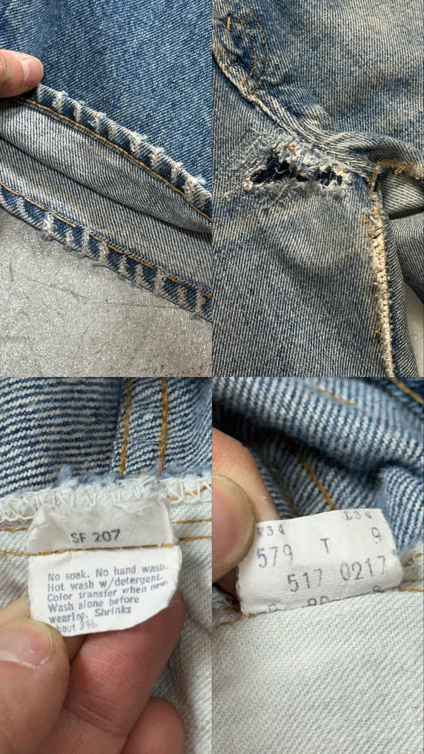 80's USA Made 리바이스 517 부츠컷 플레어진 체인스티치 상품이미지9