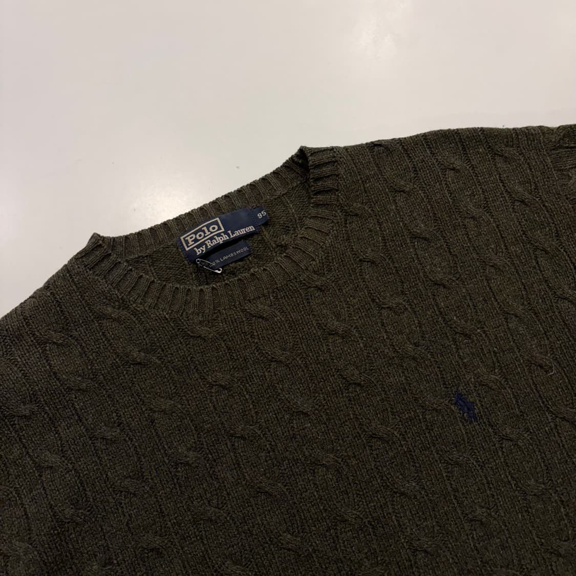[95] 폴로 랄프로렌 울 케이블 니트 올리브 D386 상품이미지3