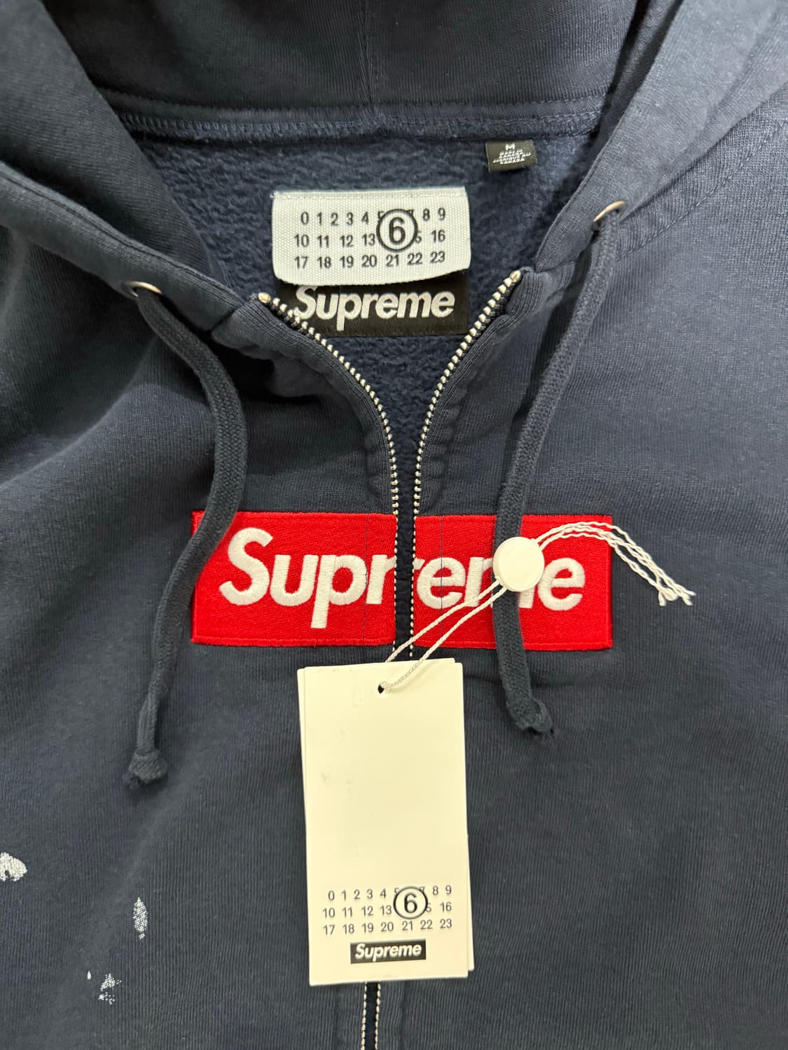 [M] 슈프림 마르지엘라 후드집업 네이비 상품이미지3