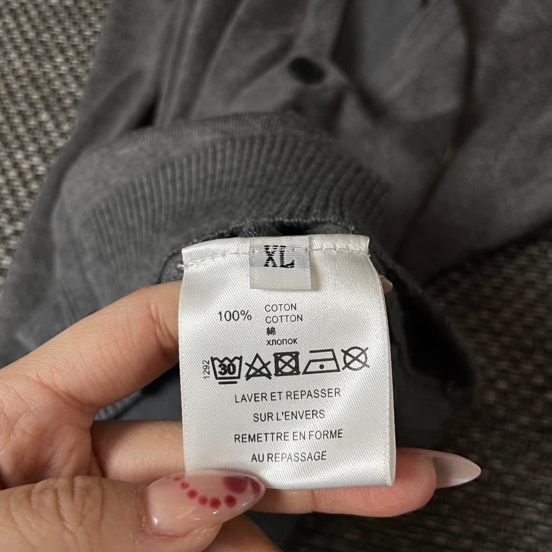 꼼데가르송 그레이 골드와펜 가디건 XL 상품이미지5