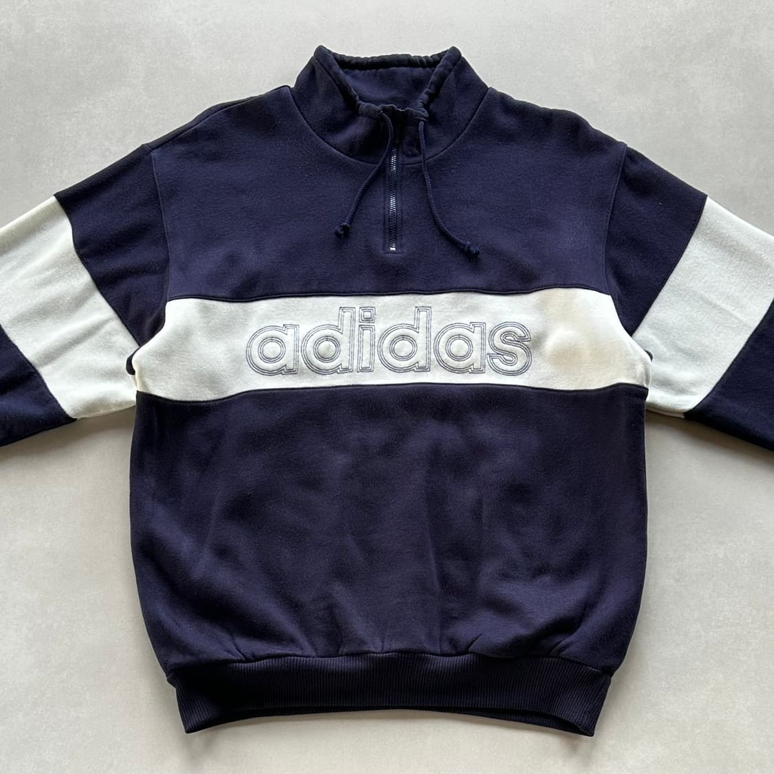 [L]아디다스 90s 일본판 올드스쿨 반집업 맨투맨 상품이미지3