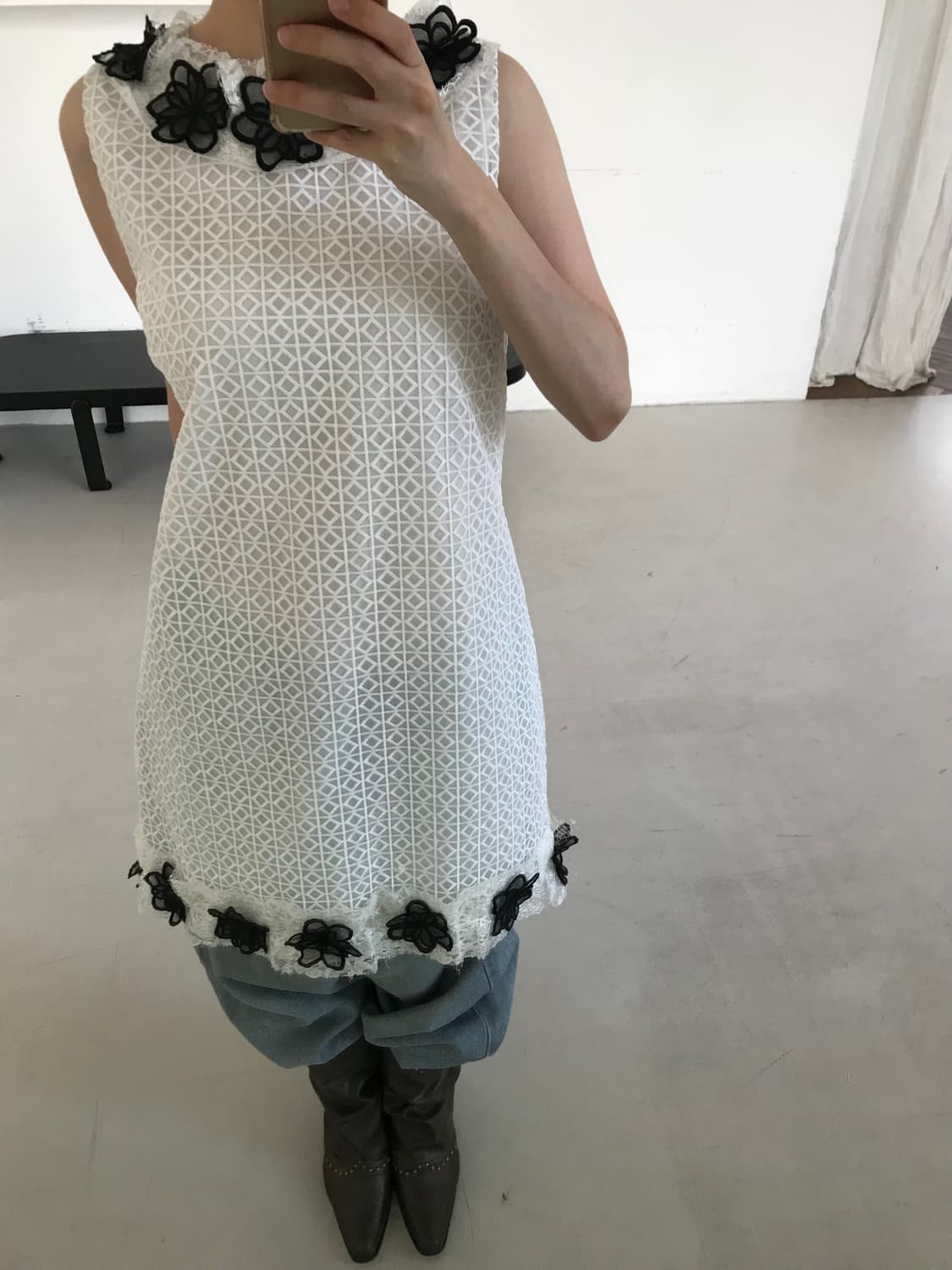vintage flower pattern one-piece 상품이미지2