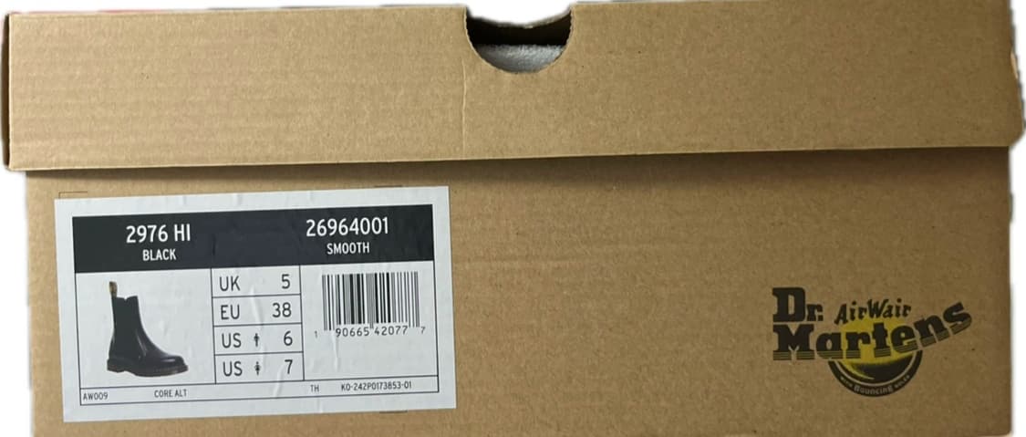 닥터마틴 2976 하이 블랙 스무스 240 uk5 상품이미지6