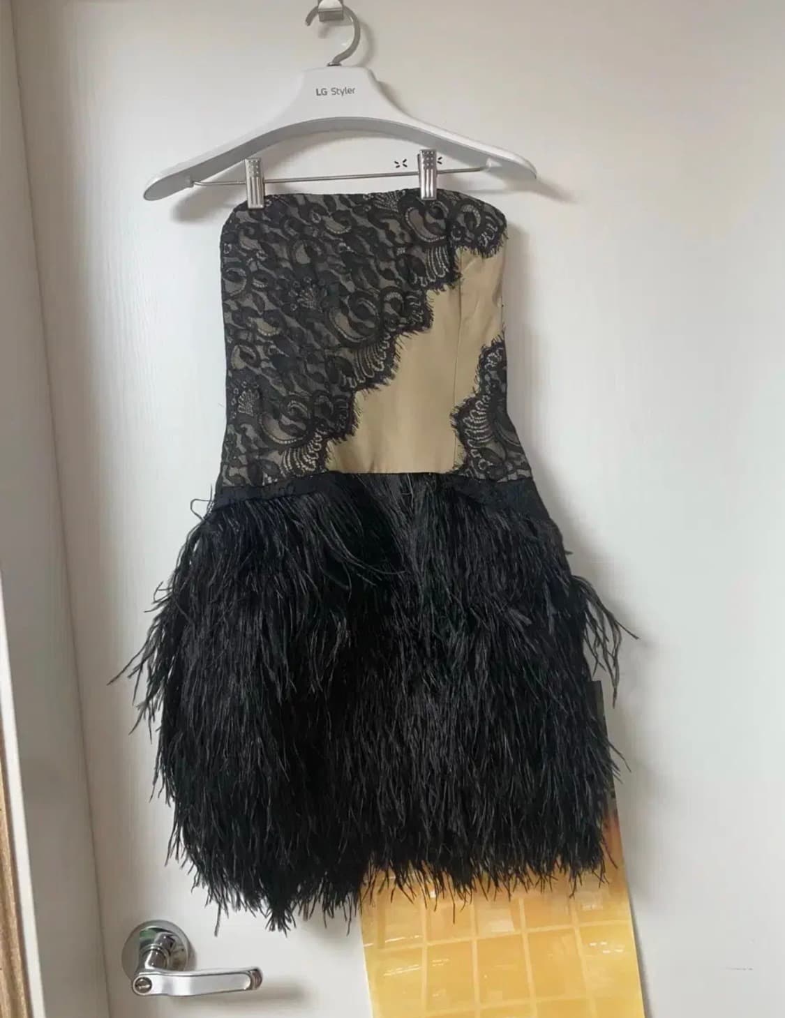 리얼 타조털 실크 오뜨꾸뛰르 드레스 상품이미지4