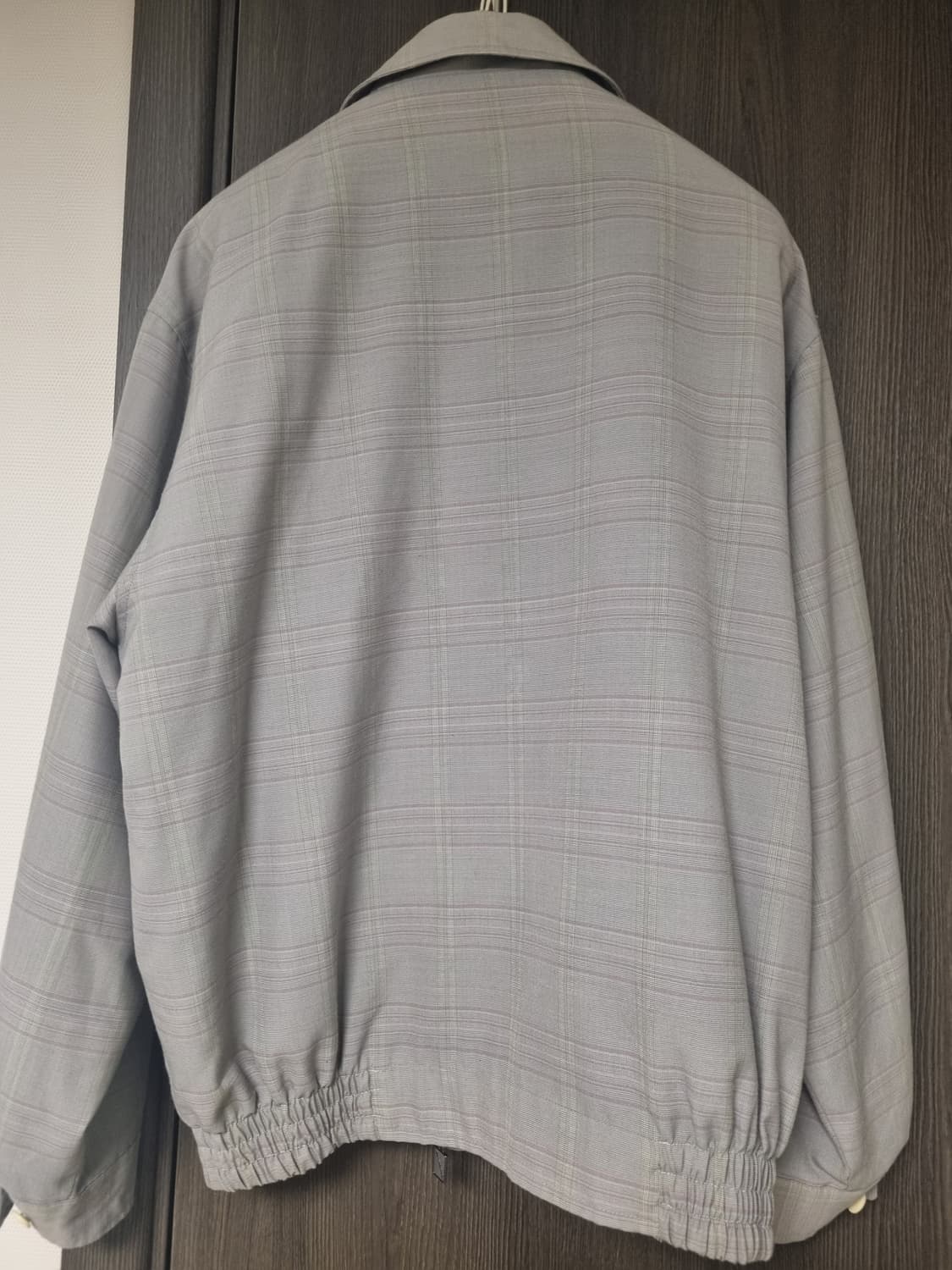 발렌시아가 체크 패턴 블루종 자켓 상품이미지2