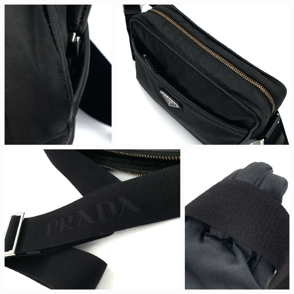 프라다 리나일론 사피아노 블랙 숄더백 크로스백 2VH048 상품이미지7