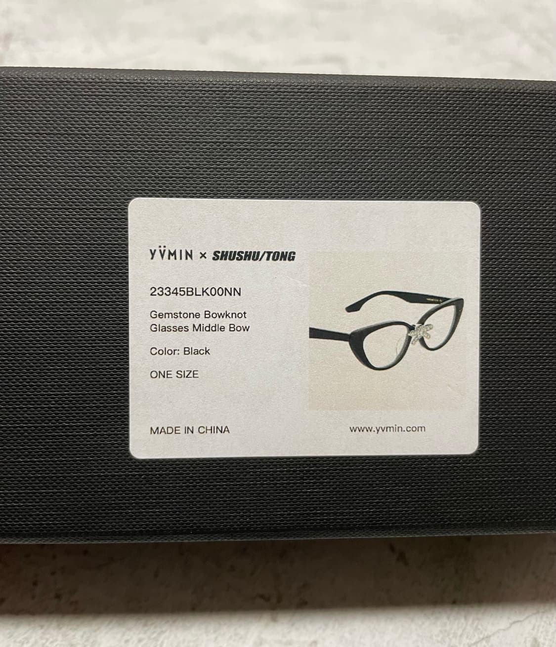 슈슈통 X 위민 콜라보 젬스톤 보우 메탈 안경 상품이미지5