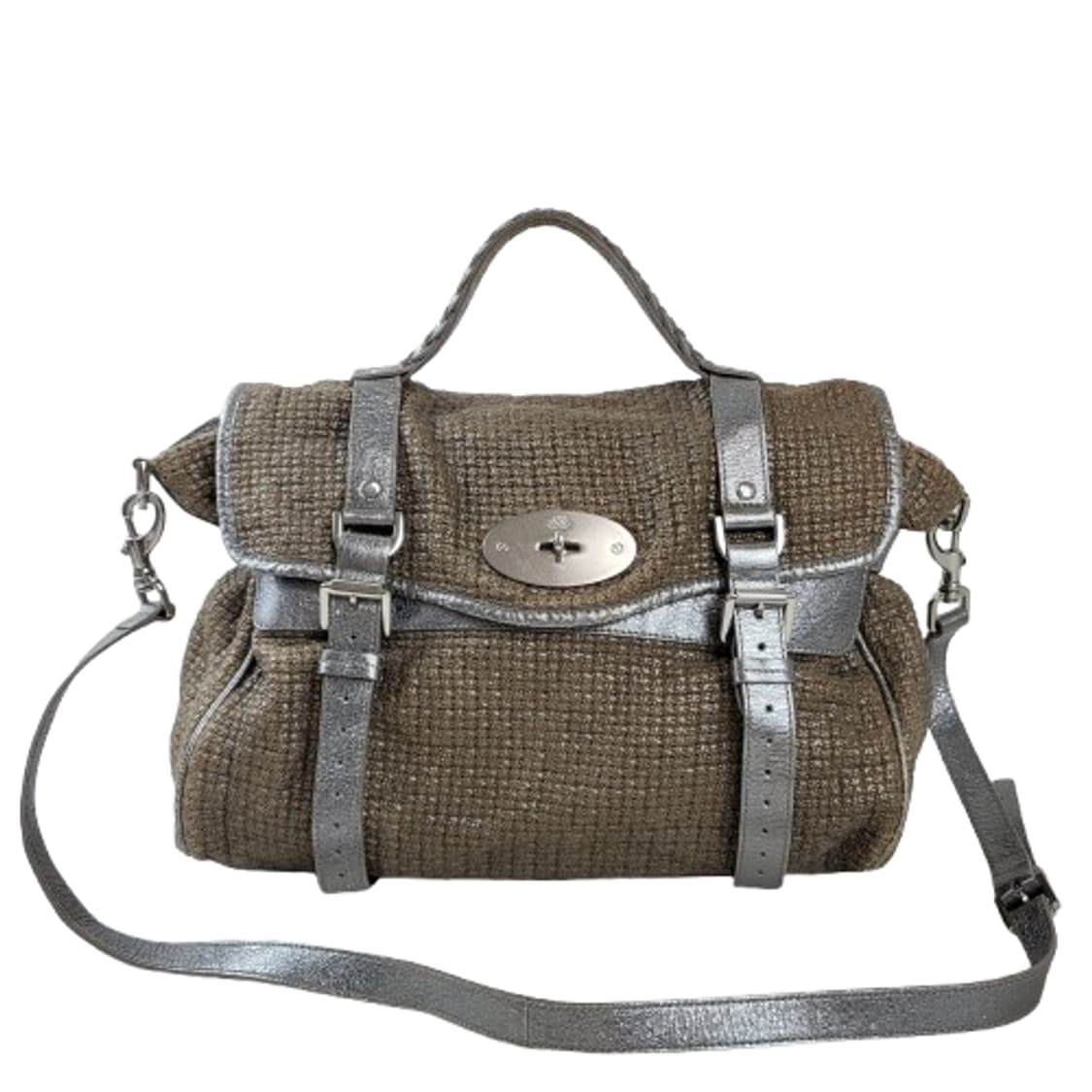 정품 멀버리 알렉사 메탈릭 실버 트위드 컬렉션 한정판 상품이미지1