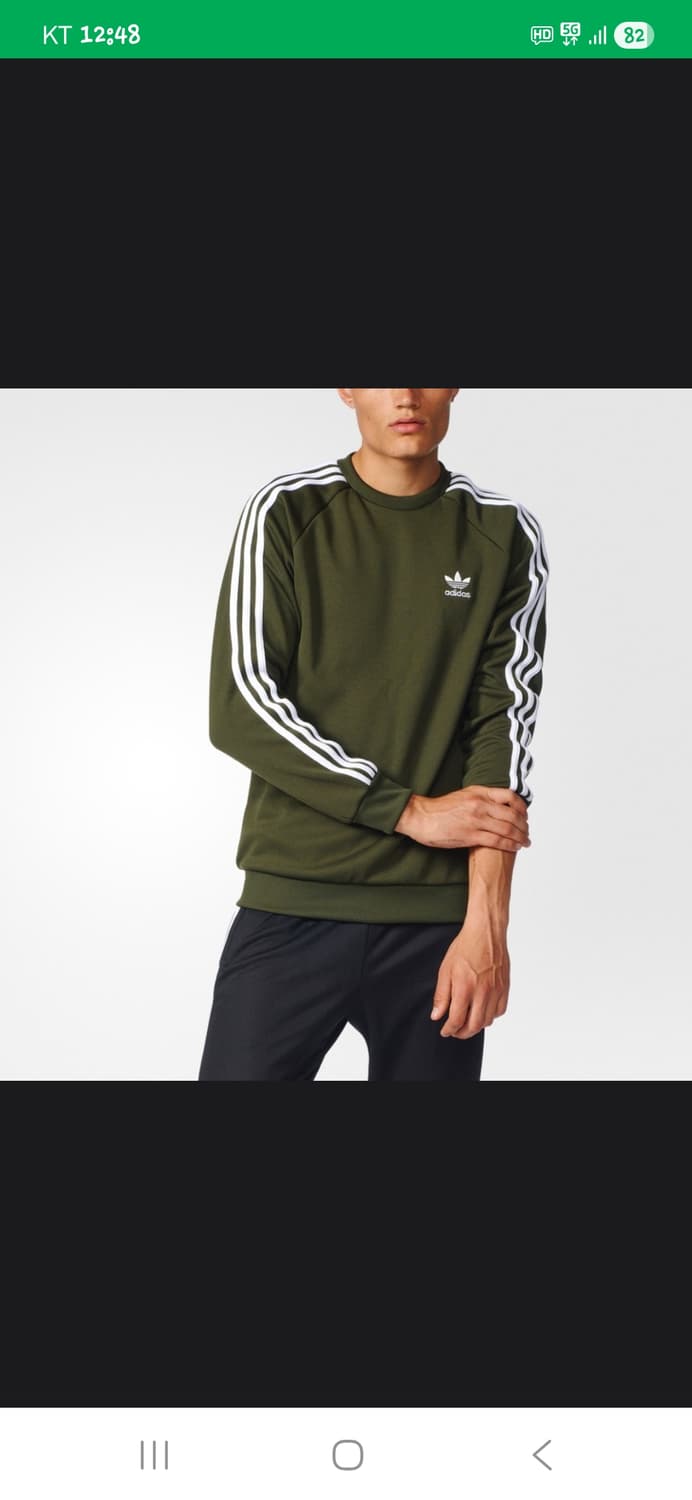 아디다스 삼선 크루 져지 긴팔 90 카키 상품이미지6