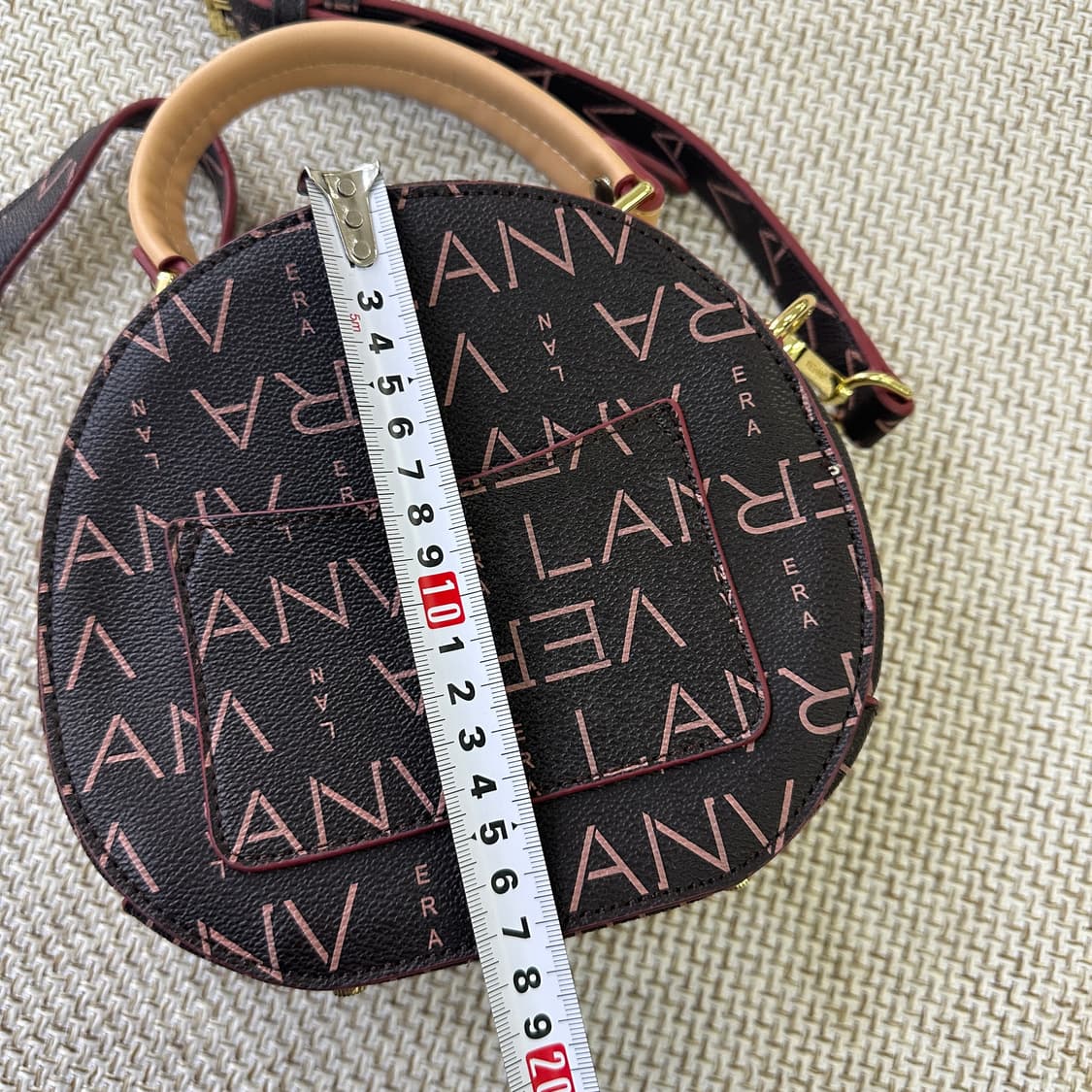 실측확인 LANVERA 원형가죽가방  0406D 상품이미지4