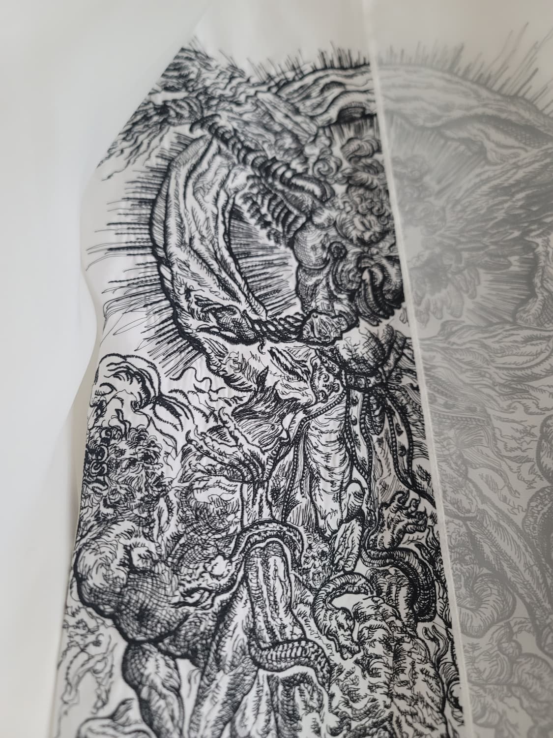 송지오 아크엔젤 베일드 셔츠 화이트 48사이즈 새거 상품이미지5