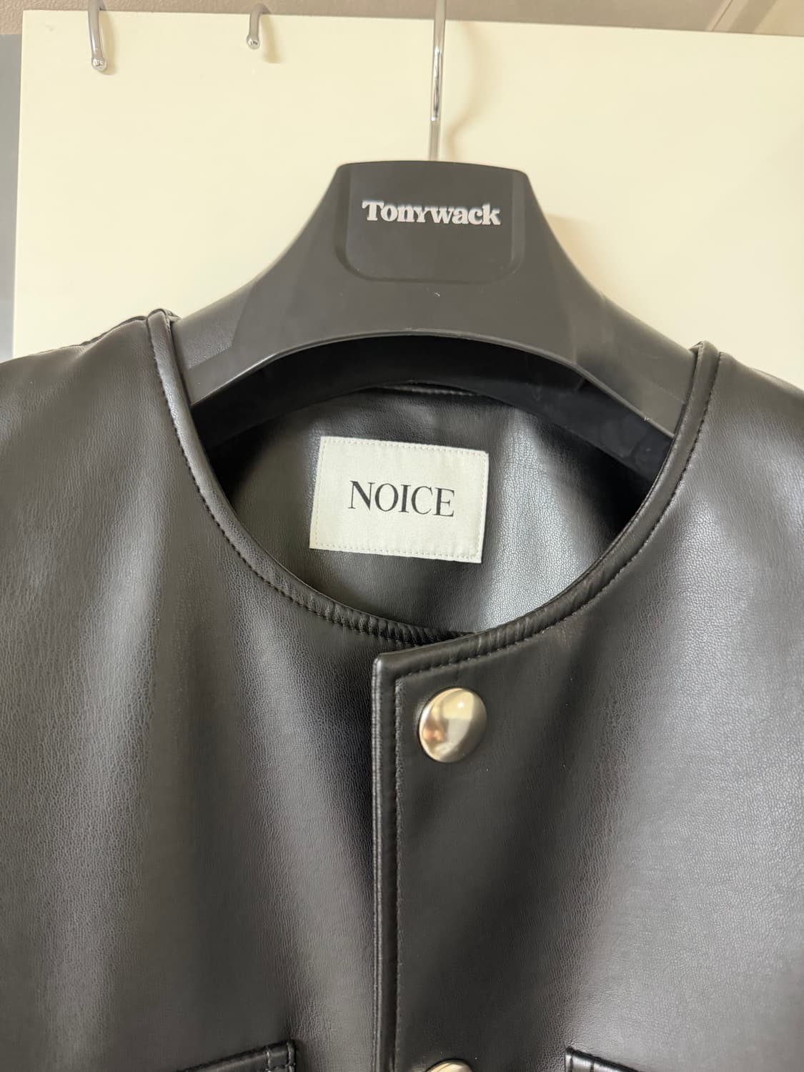 노이스 퓨어 카라 레더 자켓 라지 상품이미지2