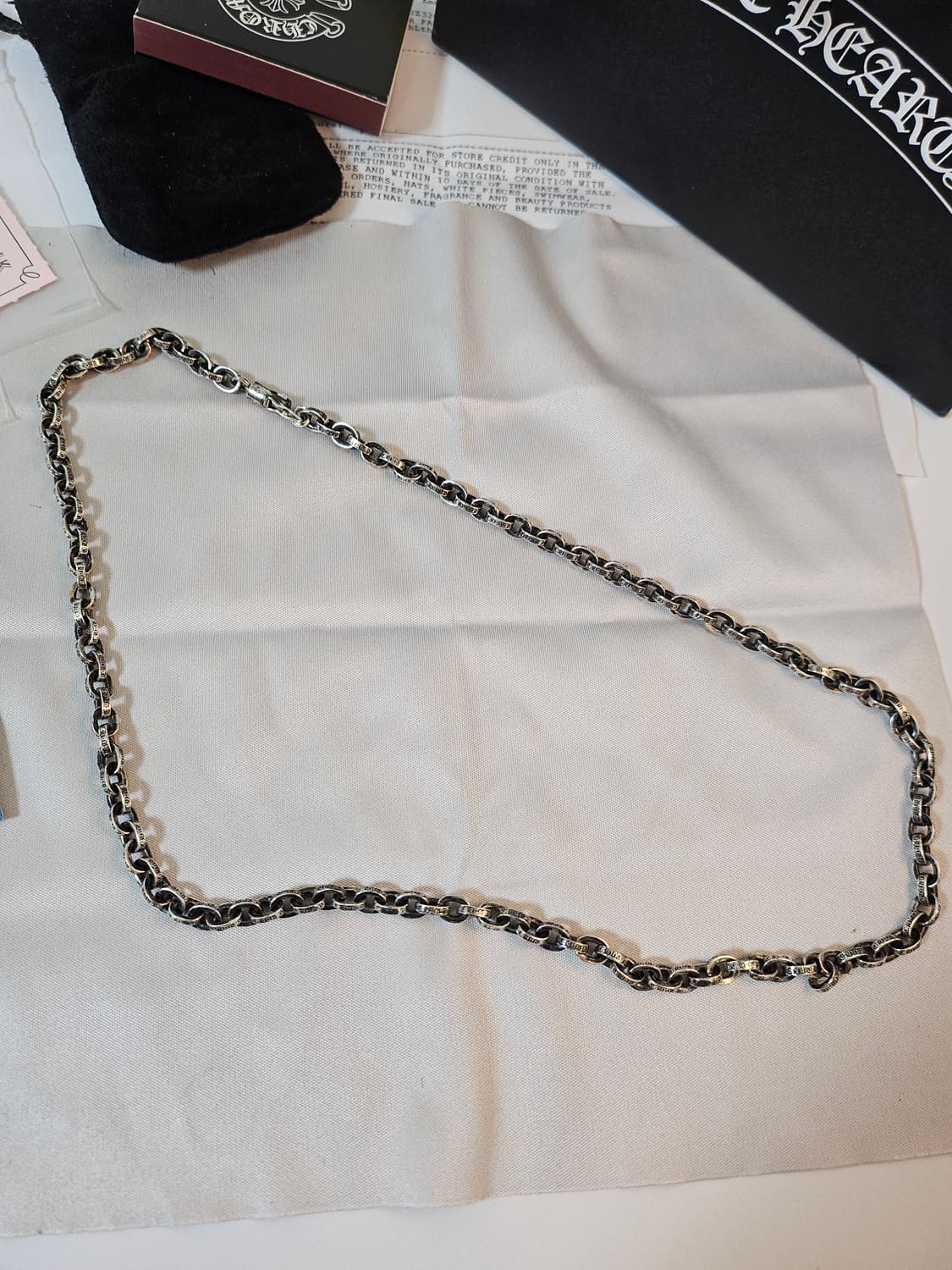 (새상품) 크롬하츠 페이퍼체인 20인치 판매합니다. 상품이미지4