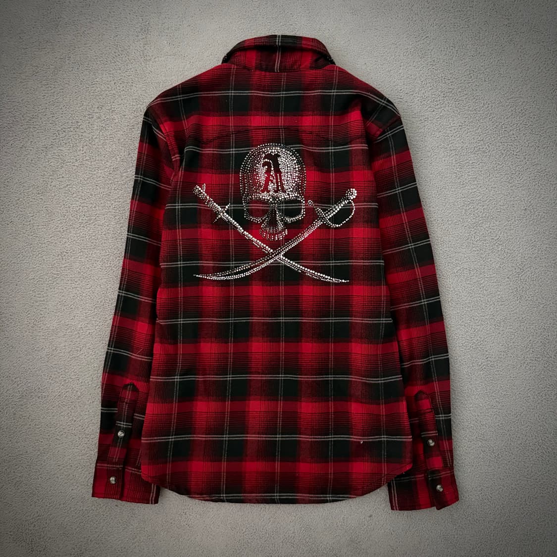 Abordage skull stud check shirt 상품이미지1