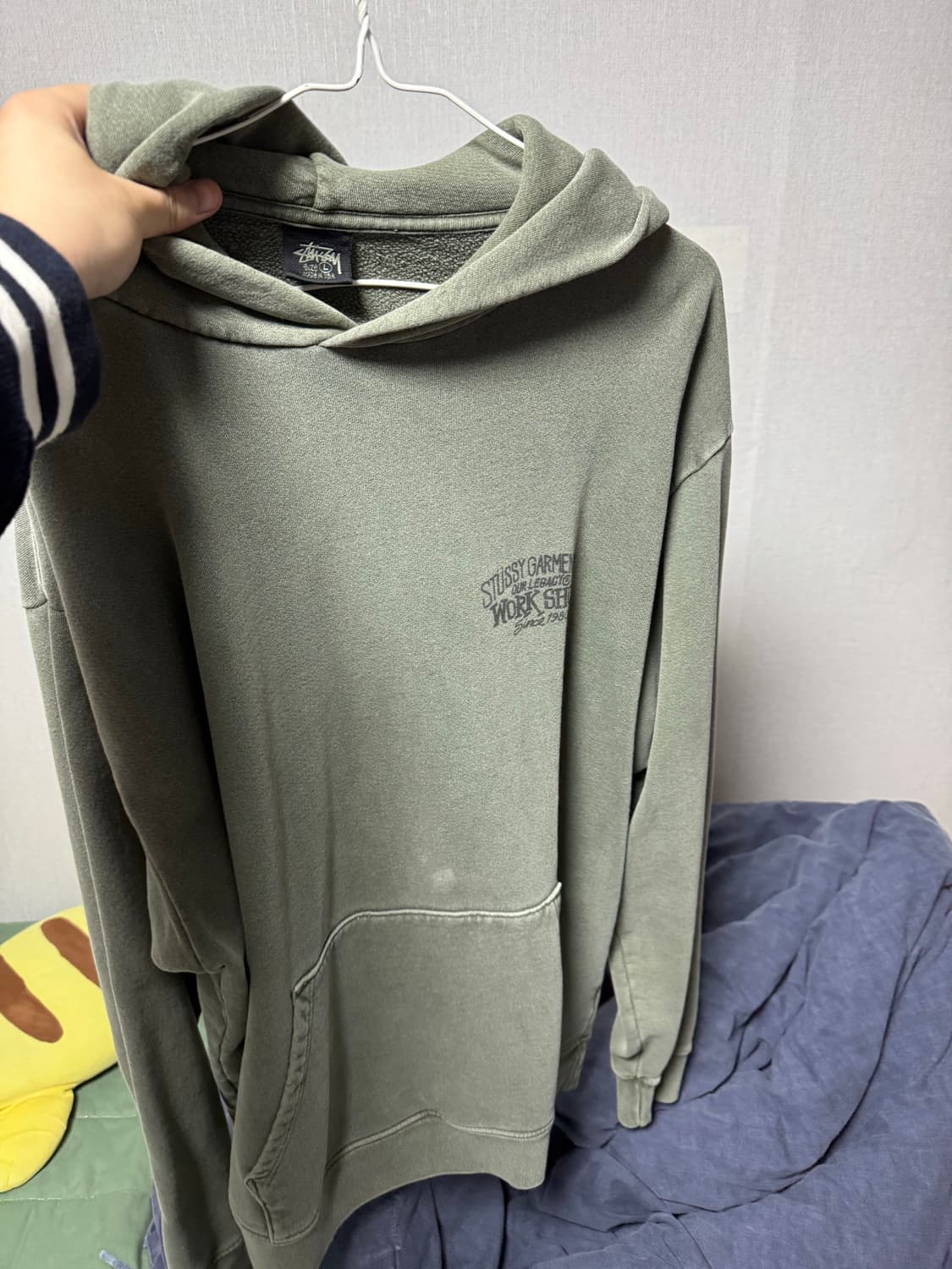 스투시 아워레가시 워크샵 서프맨 다크후드 후드 L 상품이미지5