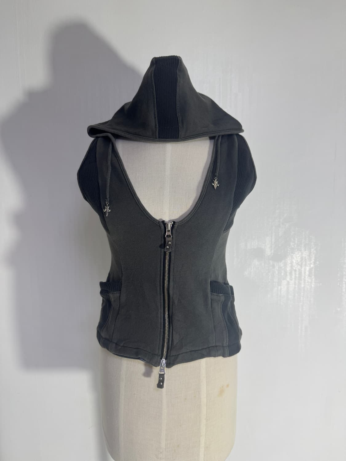 Ozz croce 후드 베스트 y2k vkei gothic 오즈온 상품이미지2