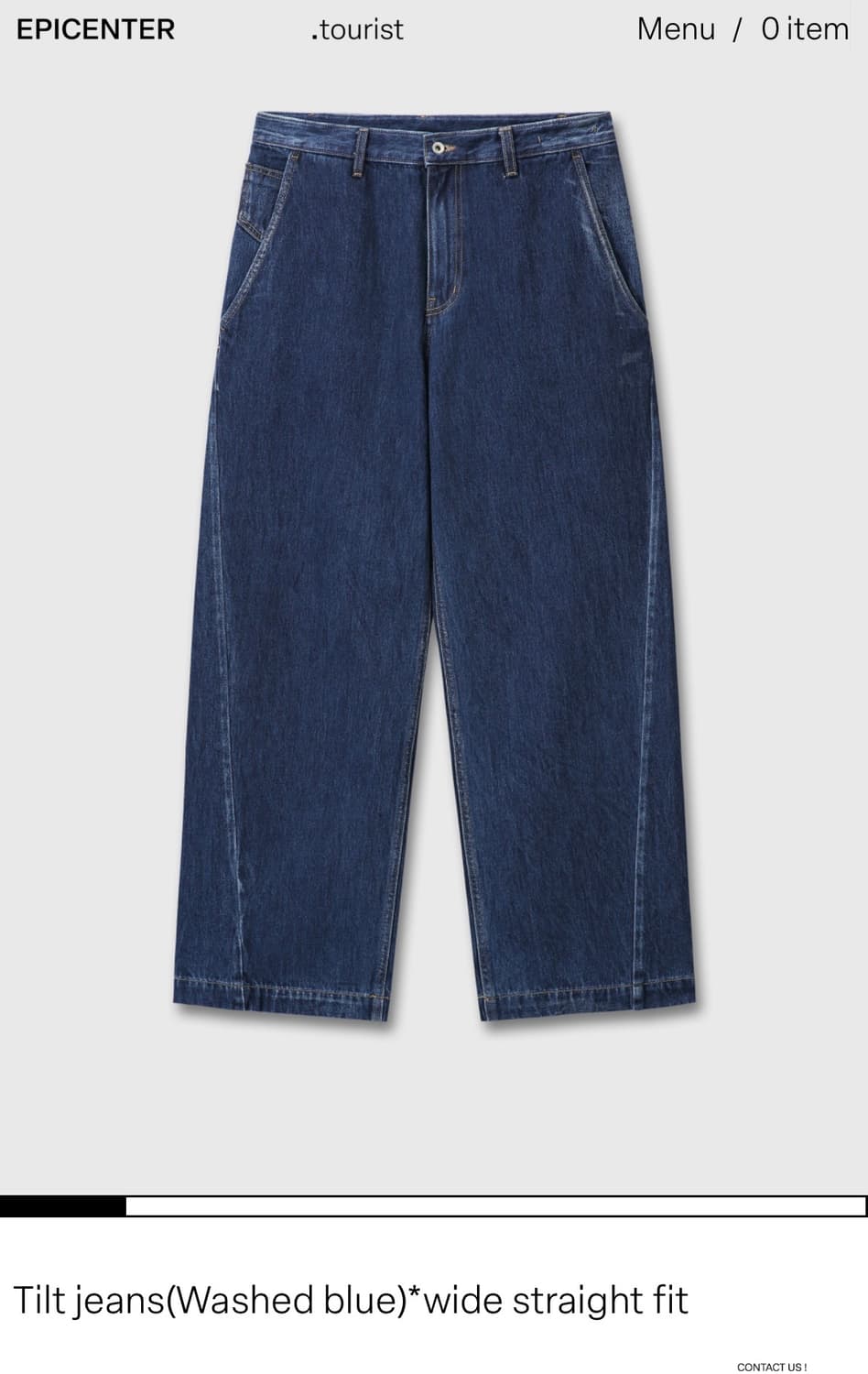 Tilt jeans wide straight jeans (XL) 상품이미지1