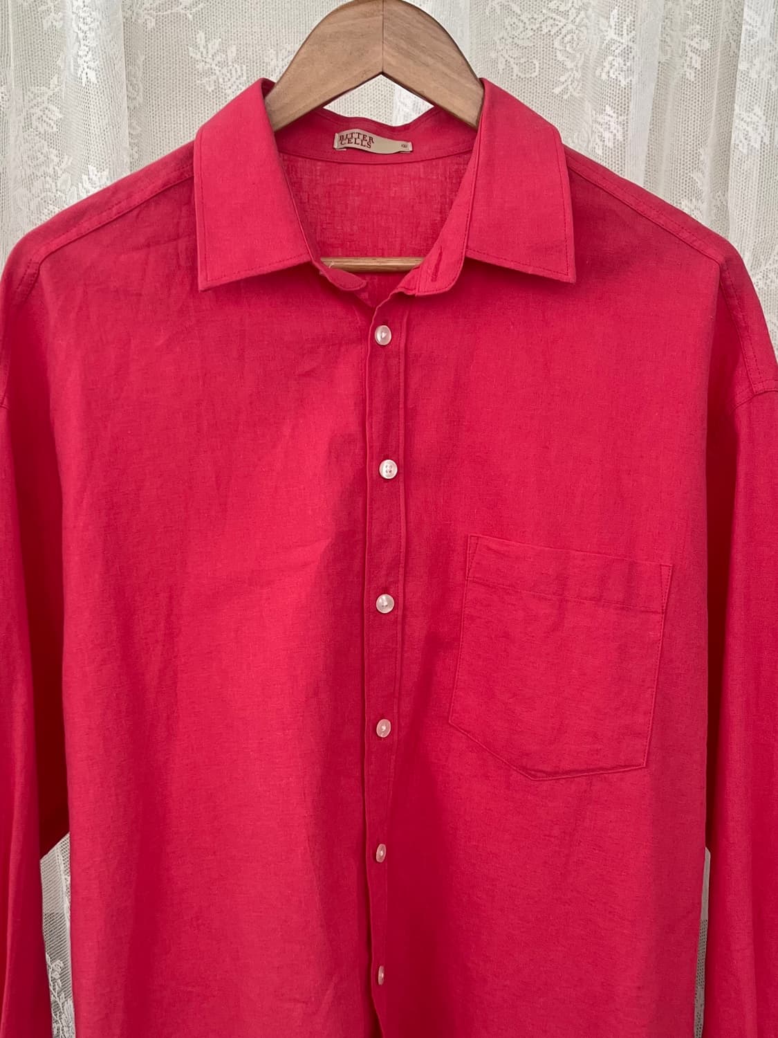 1) 비터셀즈 플레어 린넨 셔츠 다트 핑크 상품이미지3