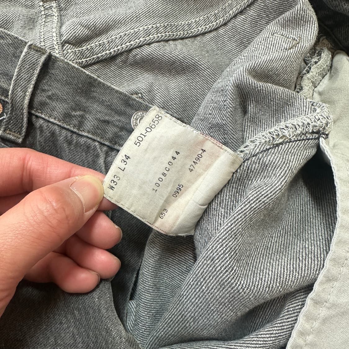 90s USA 리바이스 501 블랙 진 데님 팬츠 32 상품이미지10