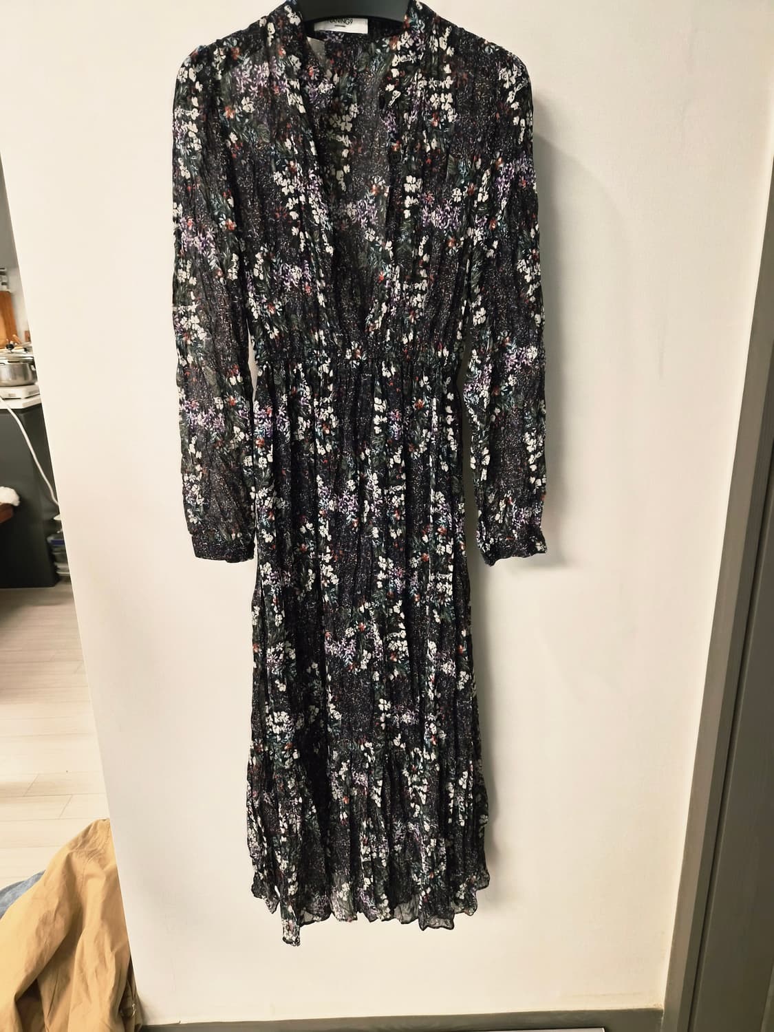 [NANING9] 난닝구 플라워 쉬폰 롱 원피스 상품이미지1