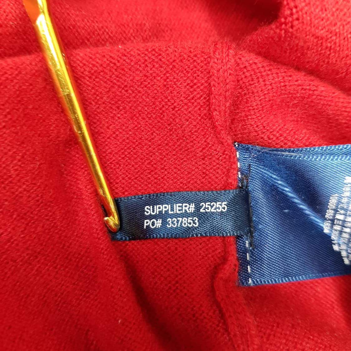 폴로 랄프로렌 레드 브이넥 메리노 울 니트 XL사이즈 상품이미지8