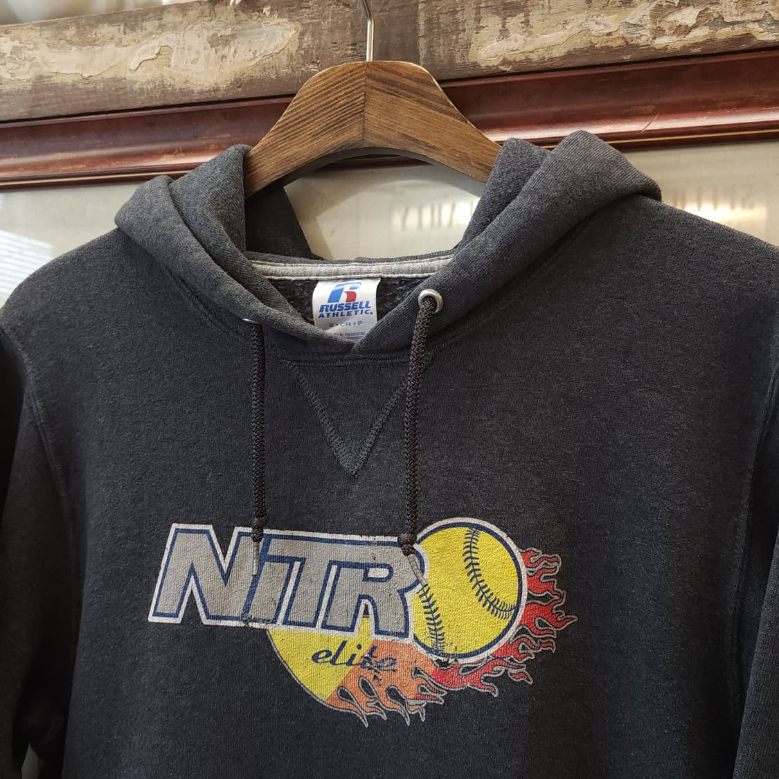 90s 러셀 후드 스웻셔츠 니트로 엘리트 오리지널 빈티지 레터링 S 상품이미지5